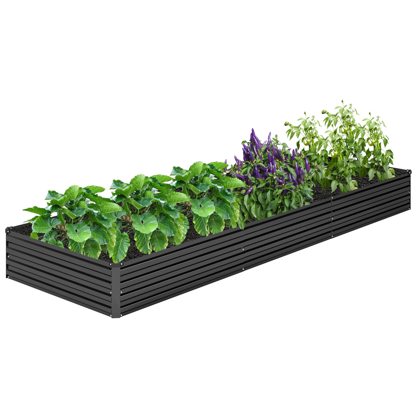 DIIYIV Galvanized Raised Garden Bed,Raised Graden Bed-Square Metal Garden Bed,Large Planter Raised Bed Outdoor,Garden Box for Vegetables,Flower,herb