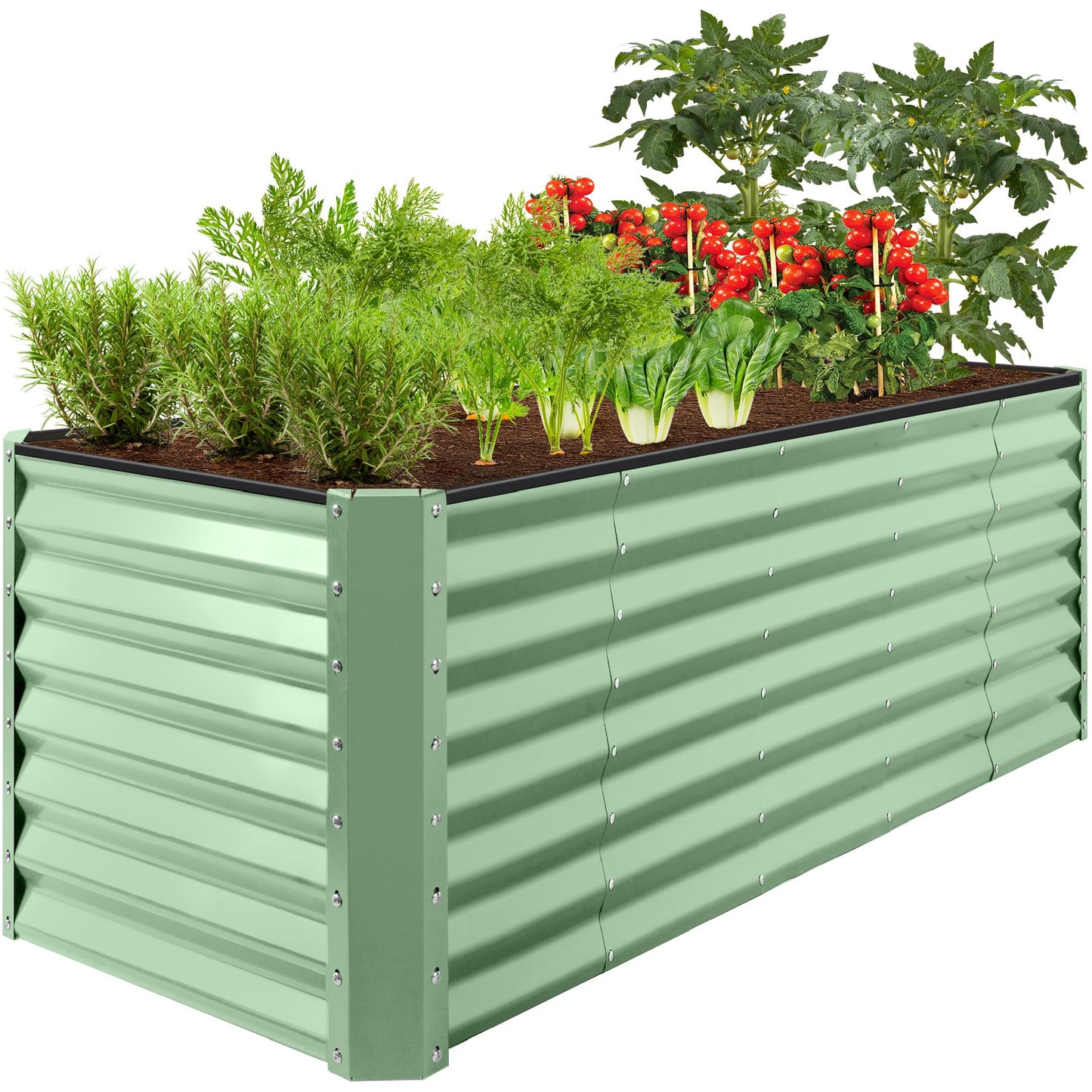 Best Choice Products Outdoor Metal Raised Garden Bed, Planter Box for Vegetables, Flowers, Herbs