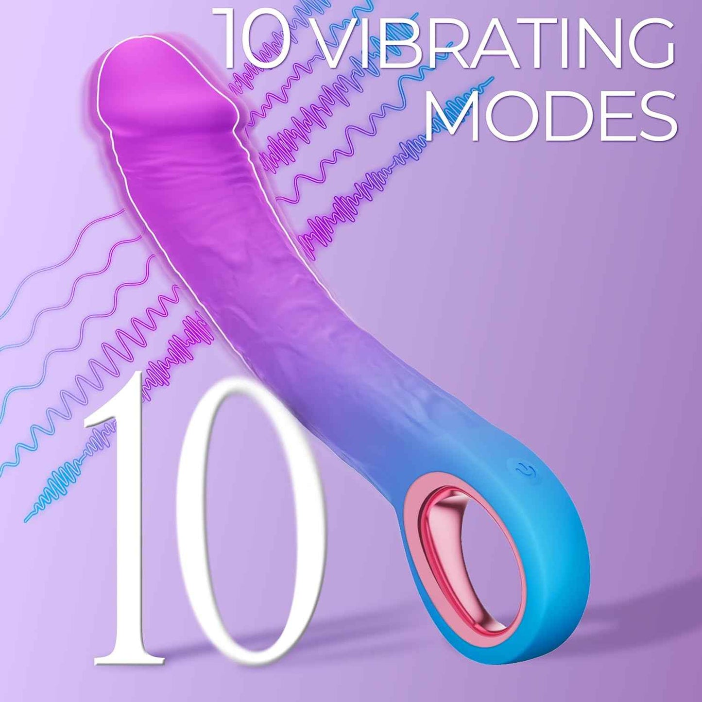 CONIJOK 7.8 Inch Realistic Dildo Vibrator with 10 Modes