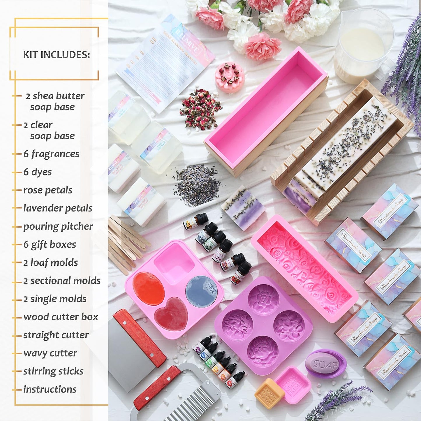 Illumive Deluxe Soap Making Kit - Soap Kit Includes All Soap Making Supplies. DIY Soap Making Kit.