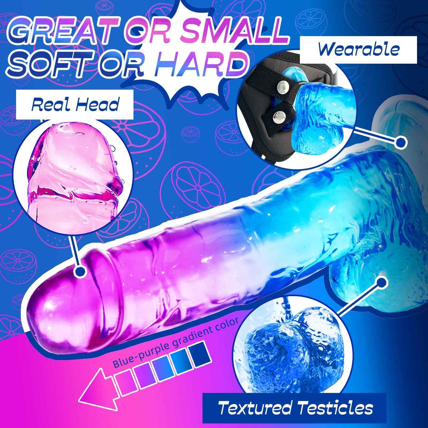 Realistic Anal Dildo Soft with Strong Suction Cup for Beginners, Adult Sex Toys for Couples Lesbians