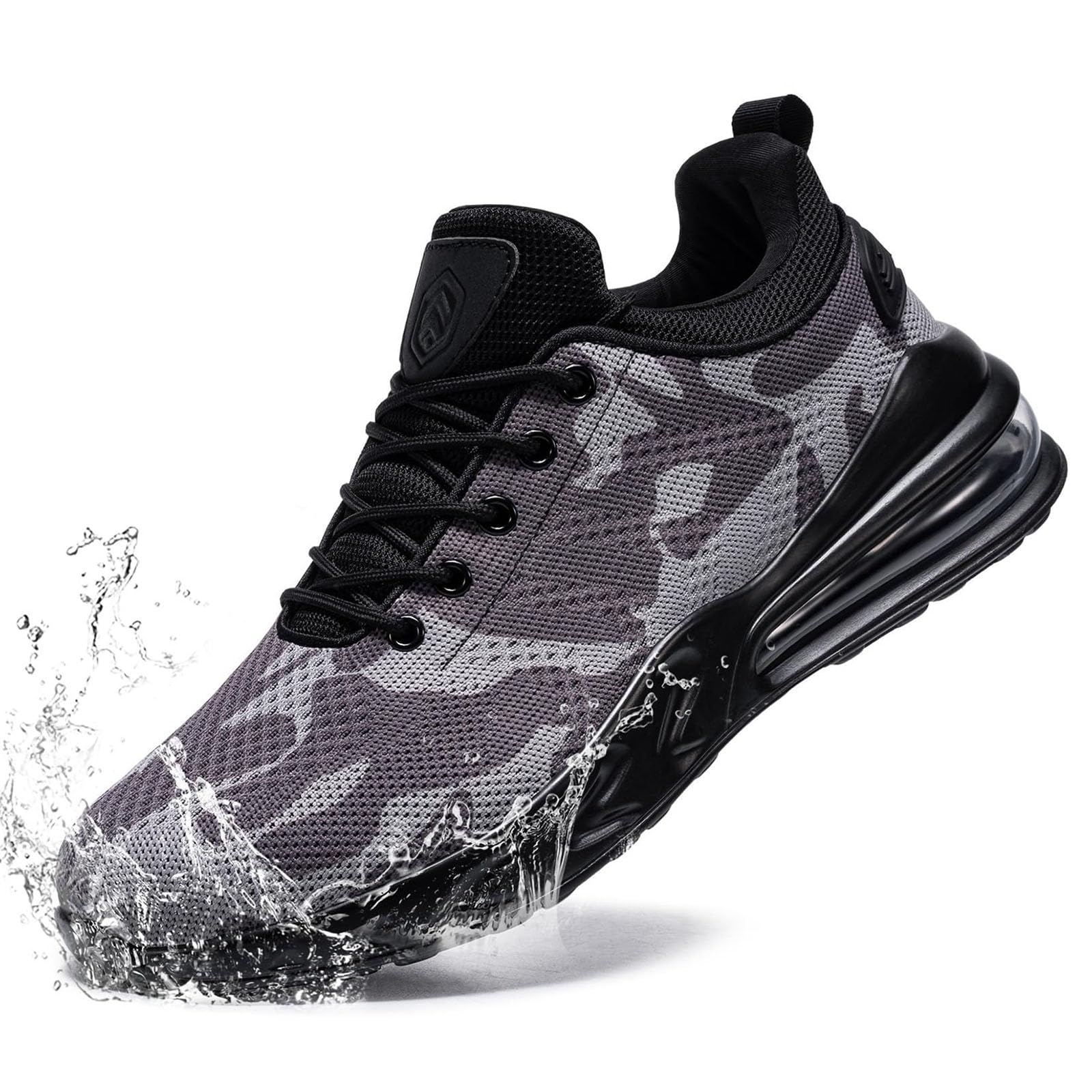LARNMERN Men Non Slip Work Sneakers Water Resistant Food Service Zapatos Trabajo Antideslizantes Walking Shoes Waterproof Shoes Slip-on