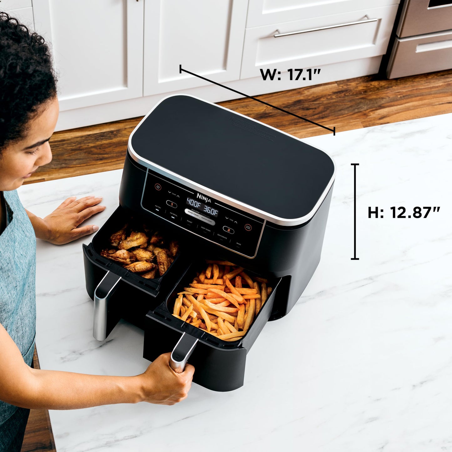 Ninja | Air Fryer | Finish Cooking Multiple Foods at the Same Time |