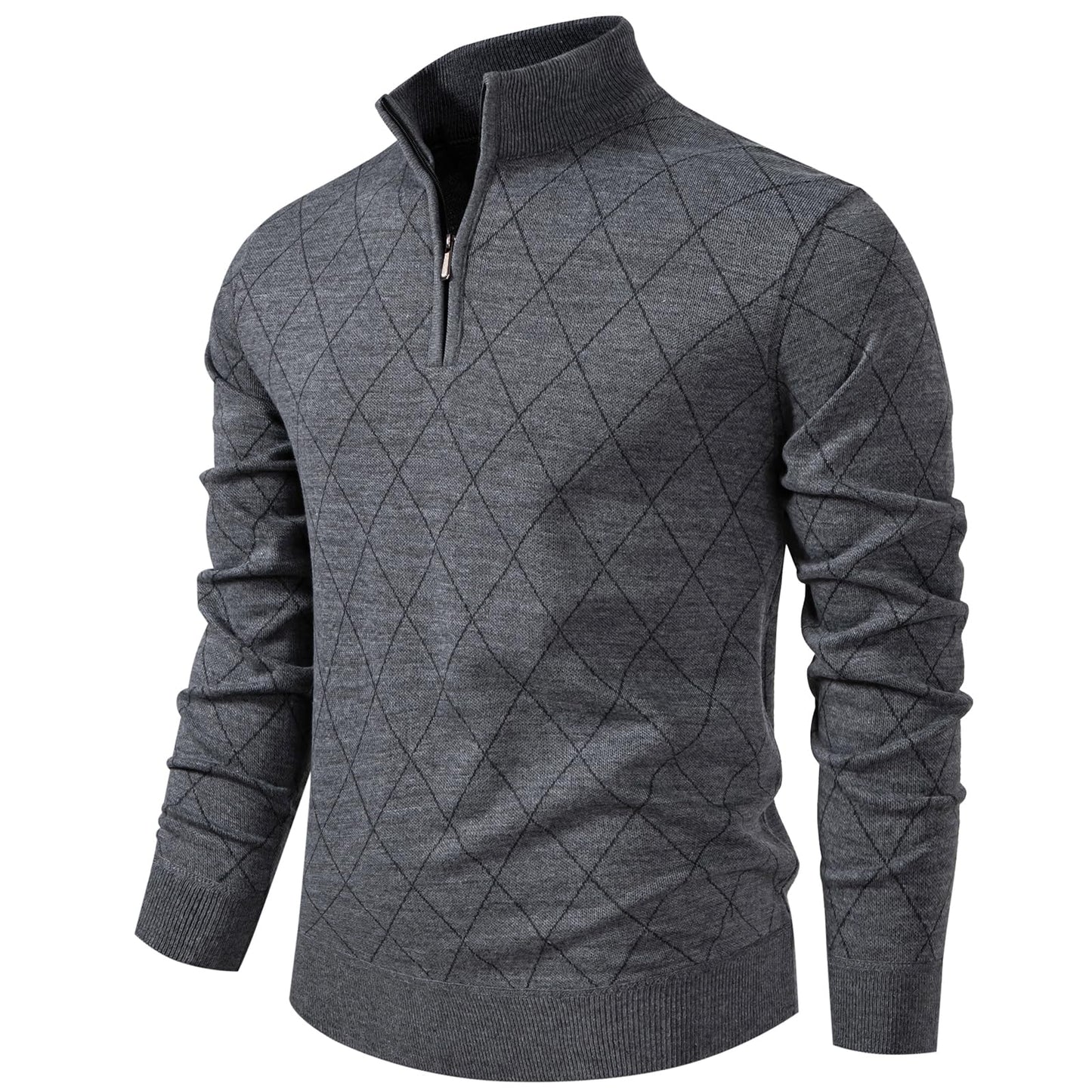 Mylldey 1/4 Zip Pullover Mens Sweaters Lightweight Pullover Soft Men's Knit Long Sleeve Sweater
