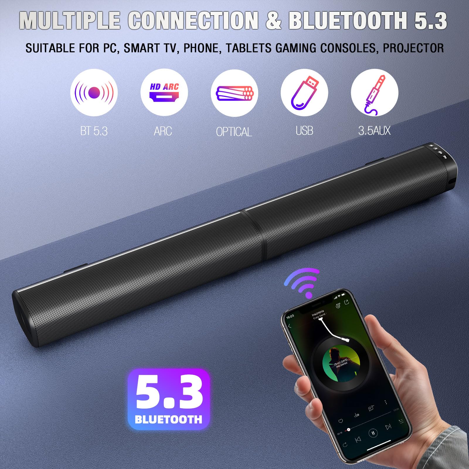 Puriom Soundbar for TV
