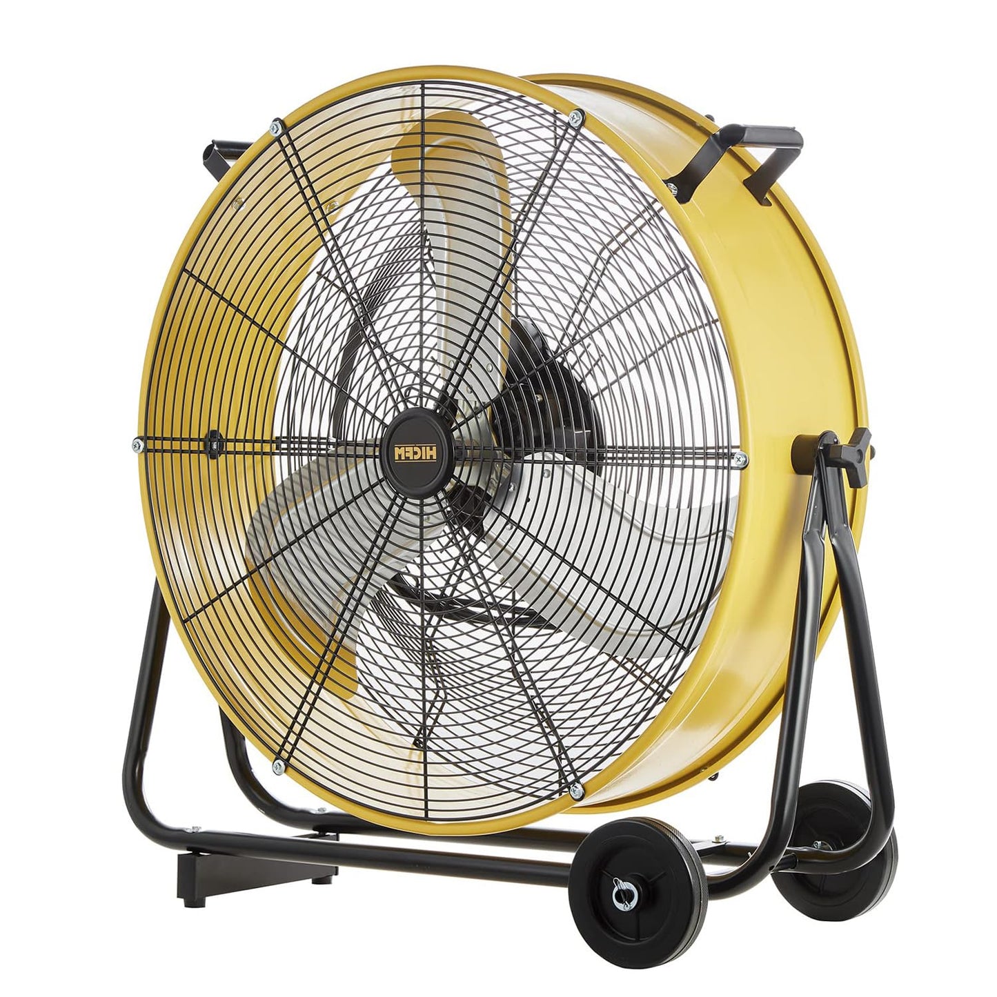 HiCFM Industrial Drum Fan High Velocity Heavy Duty Metal Air Circulator for Basement Warehouse Factory workshops Patios