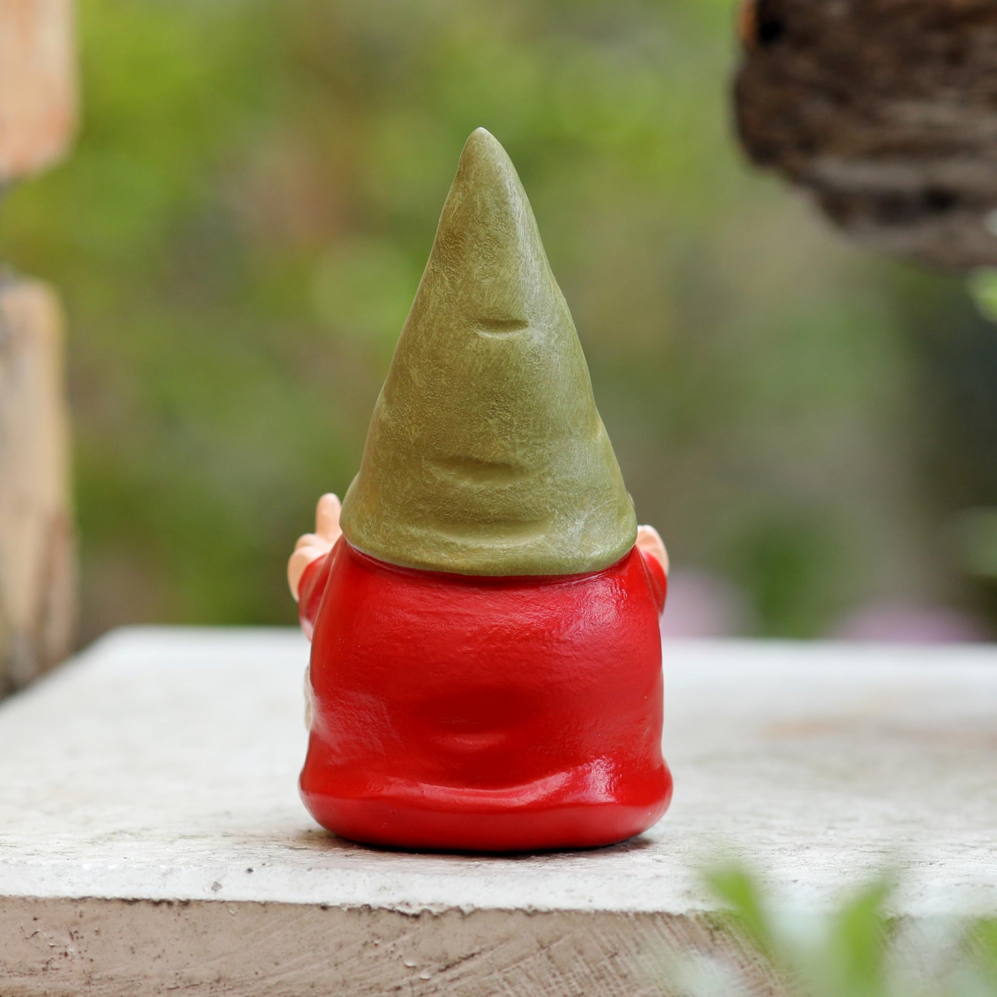 Generic Middle Finger Gnome Statue 7.8in， Naughty Garden Gnome Statue Decoration and Lawn Ornament - Funny Garden Gnomes for Outdoor or Home Decor, Red, WSH004