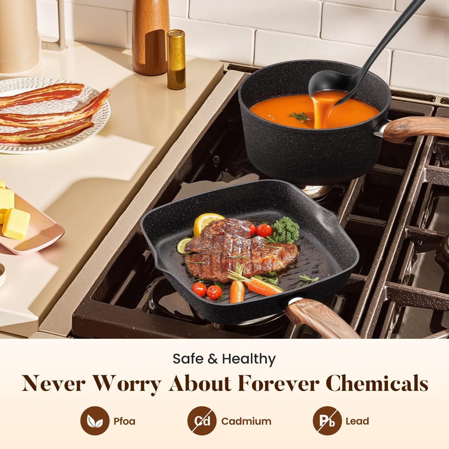 Kitchen Academy Induction Cookware Set…