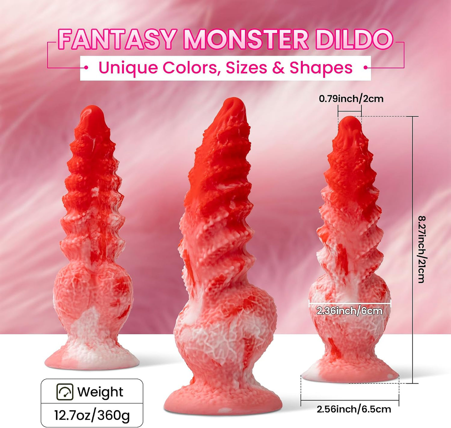 Monster Dildo Sex Toys 8.27" Tentacle Fantasy Octopus Alien with StrongSuction Cup Thick Creature Huge Long Giant Fat for Adult Anal G-spot Butt Plug(Felidae)