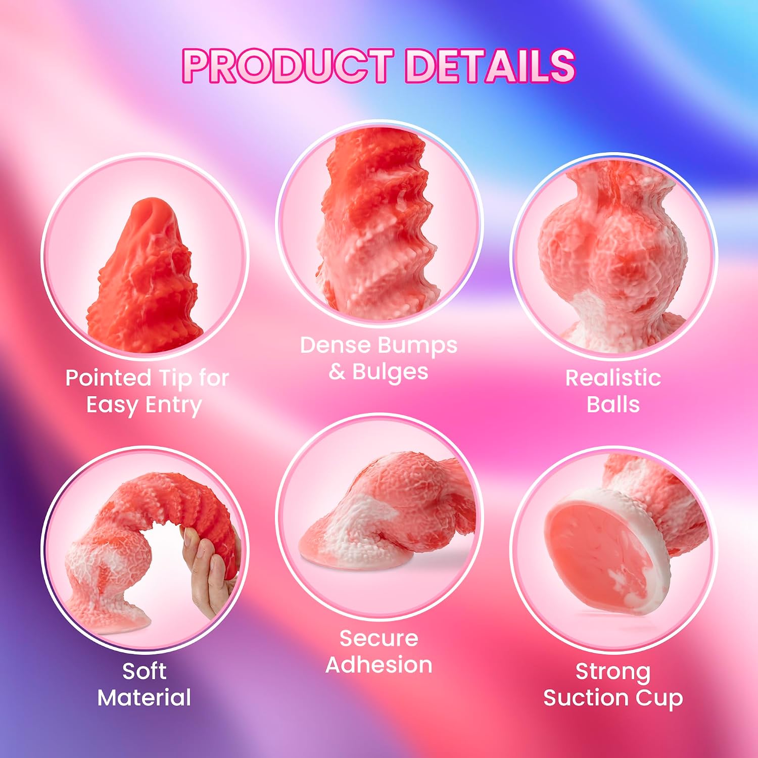 Monster Dildo Sex Toys 8.27" Tentacle Fantasy Octopus Alien with StrongSuction Cup Thick Creature Huge Long Giant Fat for Adult Anal G-spot Butt Plug(Felidae)