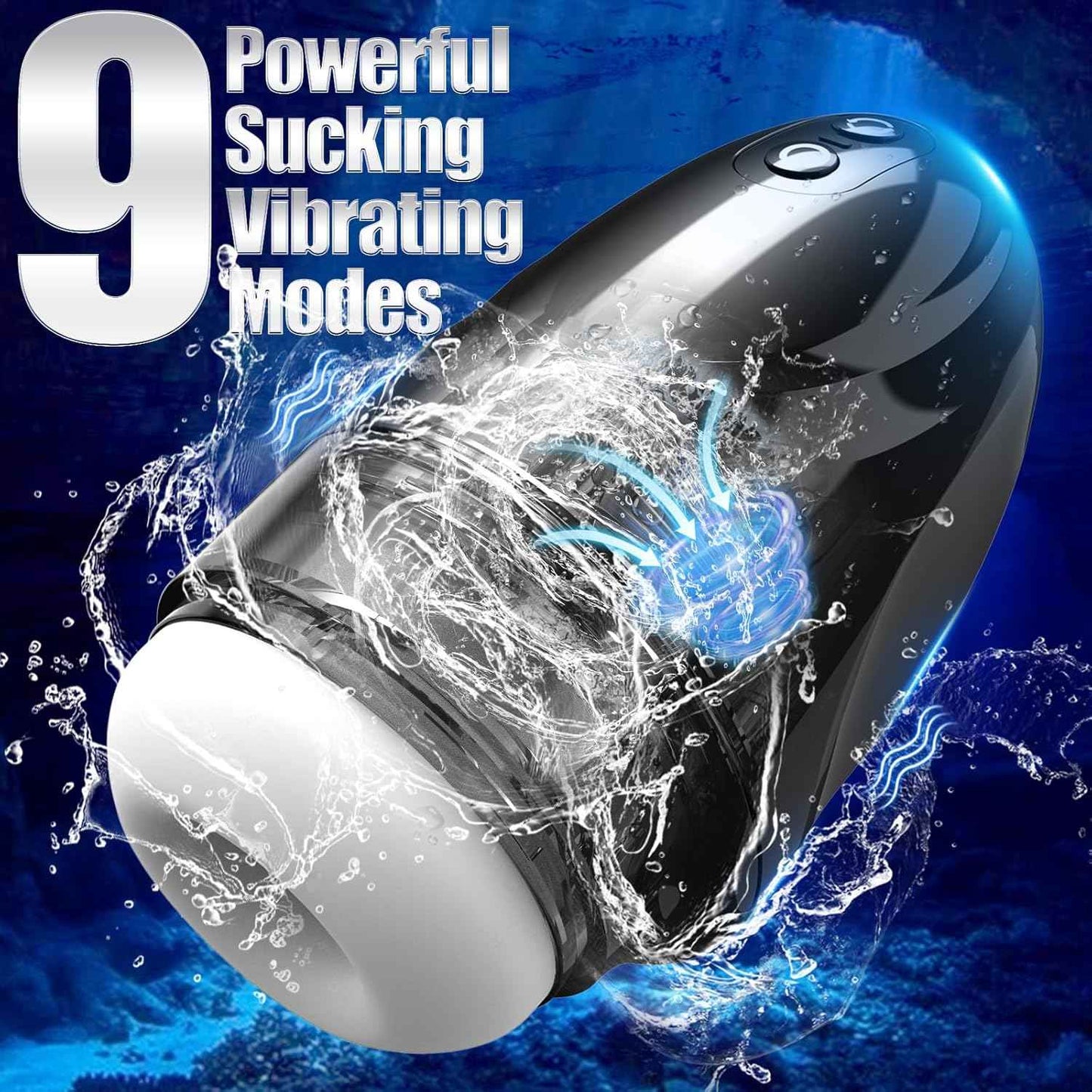 Male Masturbator Sex Toys for Men - Speedmen Male Sex Toy Pocket Pussy Penis Pump with 9 Sucking ＆ Vibrating Modes, Underwater Sex Machine Blowjob Adult Sex Toy for Men