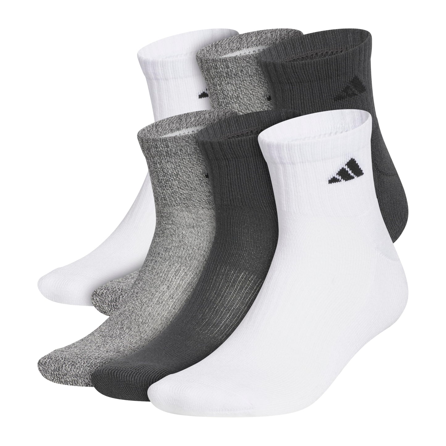 adidas Men's Athletic Cushioned 6-Pack Quarter