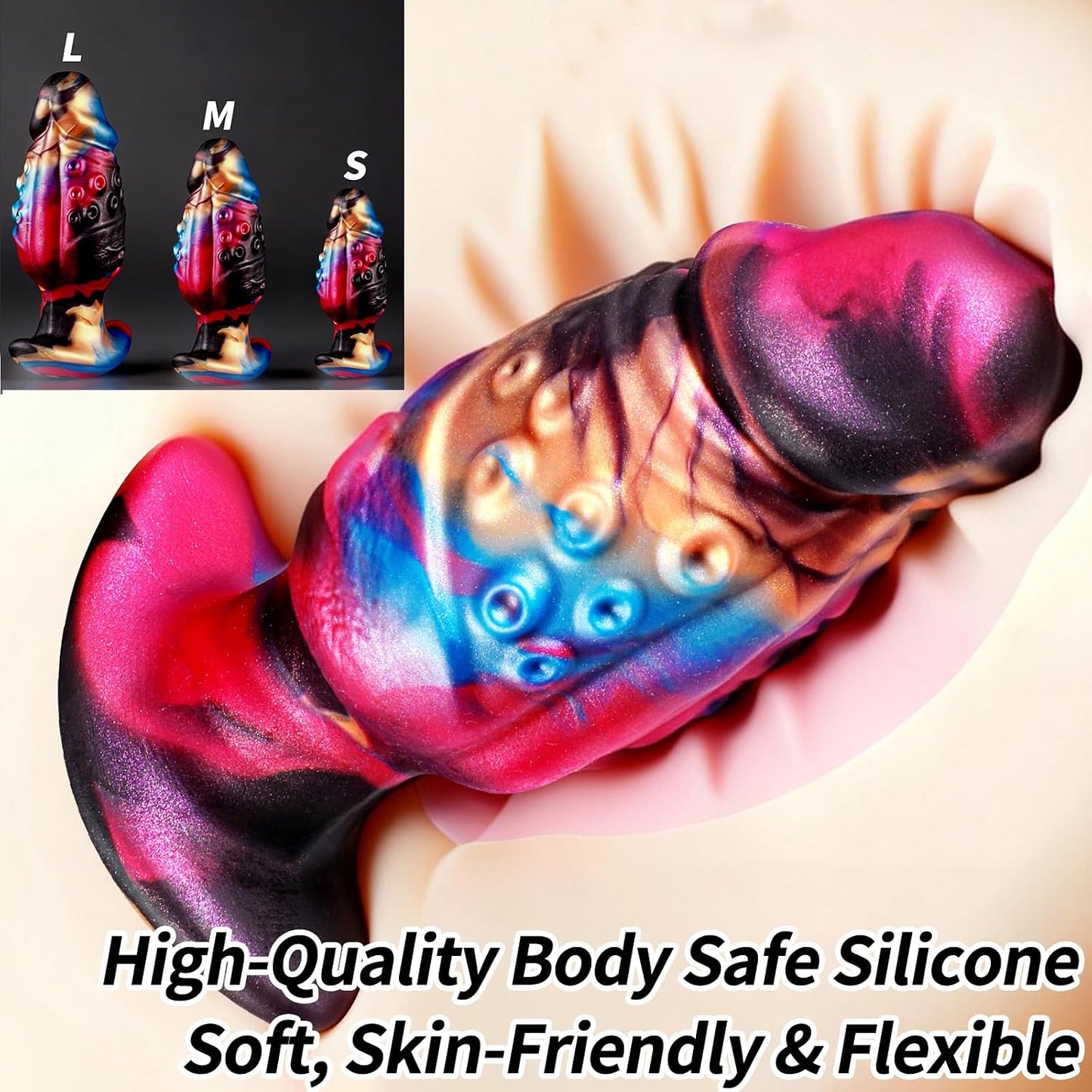 Monster Anal Plug Wearable Fantasy Octopus Butt Plug with Narrow Neck Silicone Tentacle Anal Dilator Trainer Stretcher Prostate Massager G-spot Sex Toy for Couples Men Women Masturbation (S)