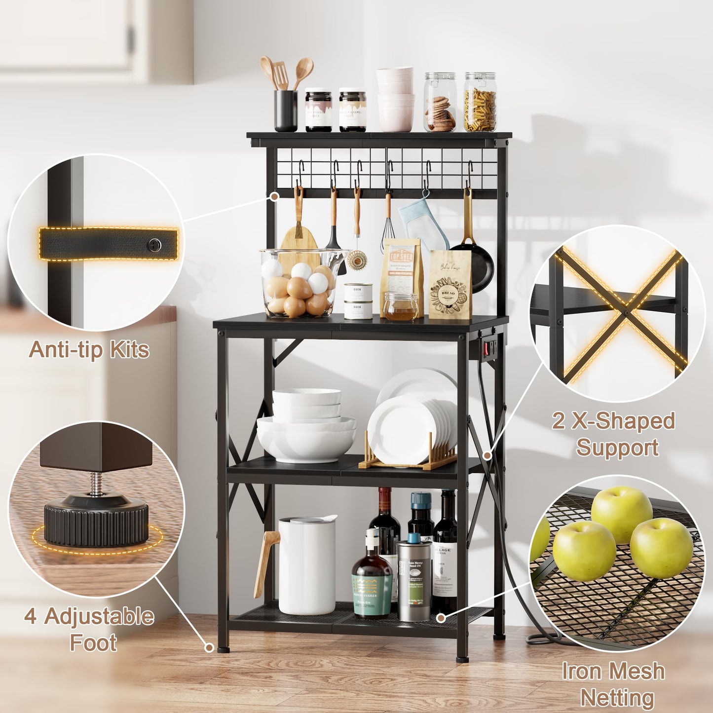 Furologee Small Bakers Rack