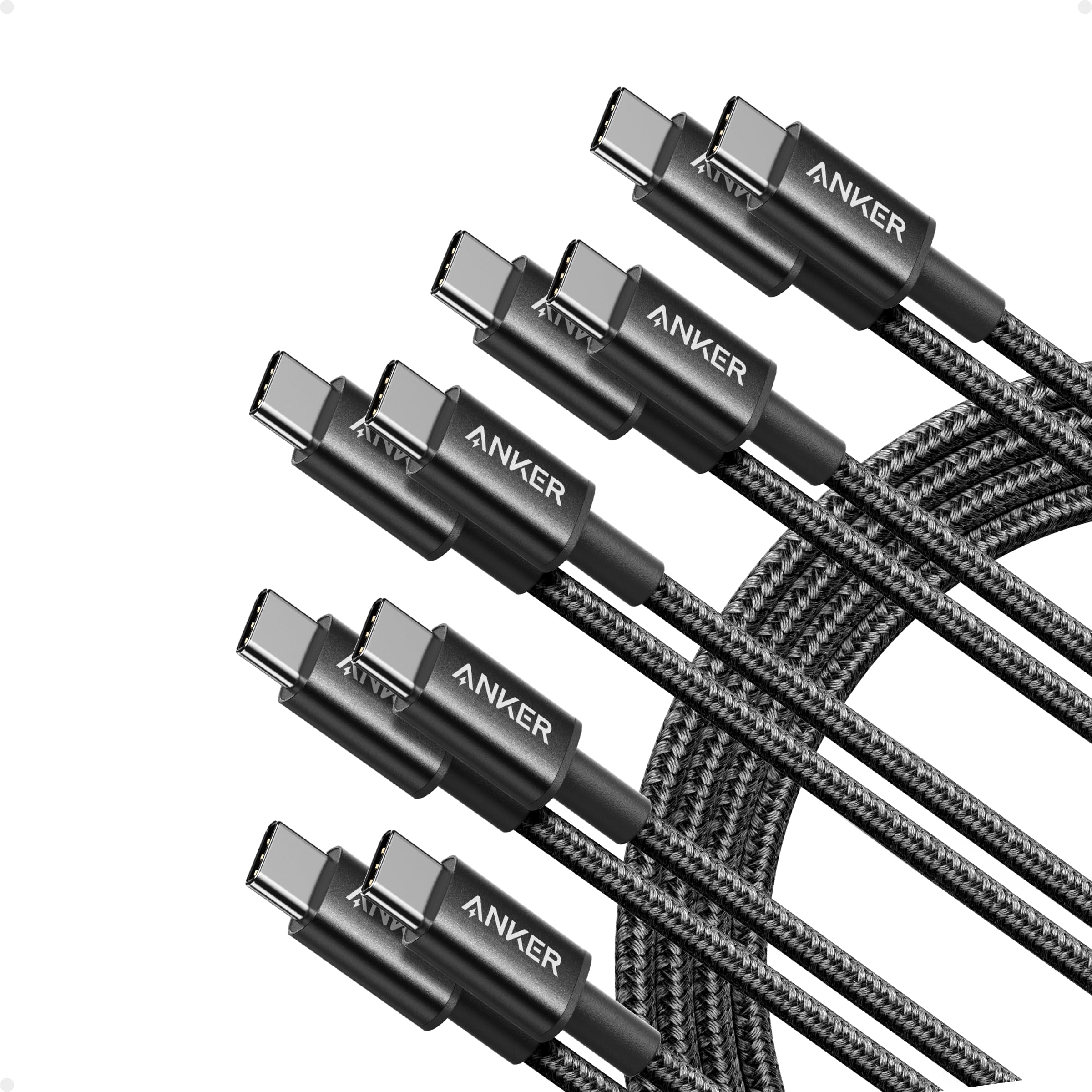 Anker USB C to USB C Cable, Type-C 60W Fast Charging Cable for iPhone 16 Series, iPad mini 6 and More