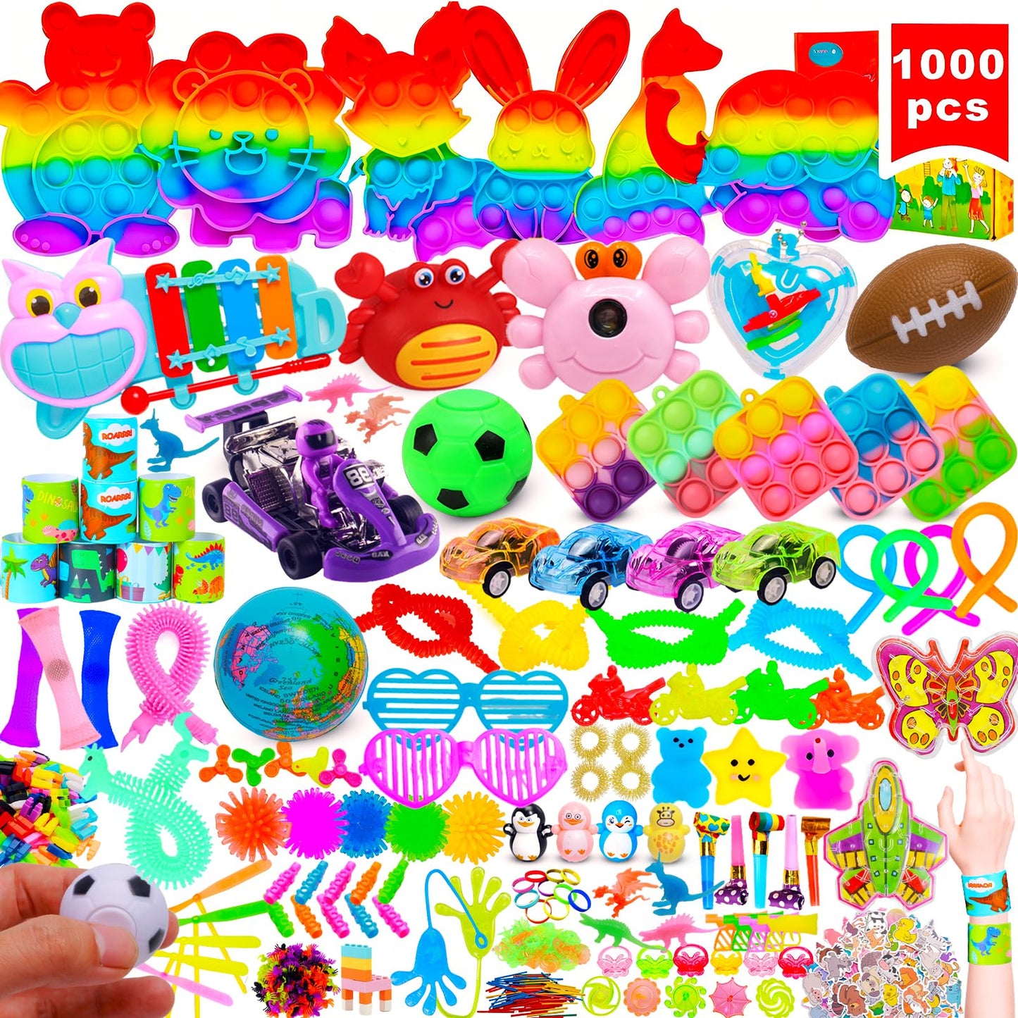 Kids Party Favors Stocking Stuffers Gifts,Fidgets Toys Pack,Bulk Toys for Carnival Treasure Classroom Prizes Box,Adults Stress Relief Sensory Toys,Pinata Filler, Autism Autistic Children ADHD