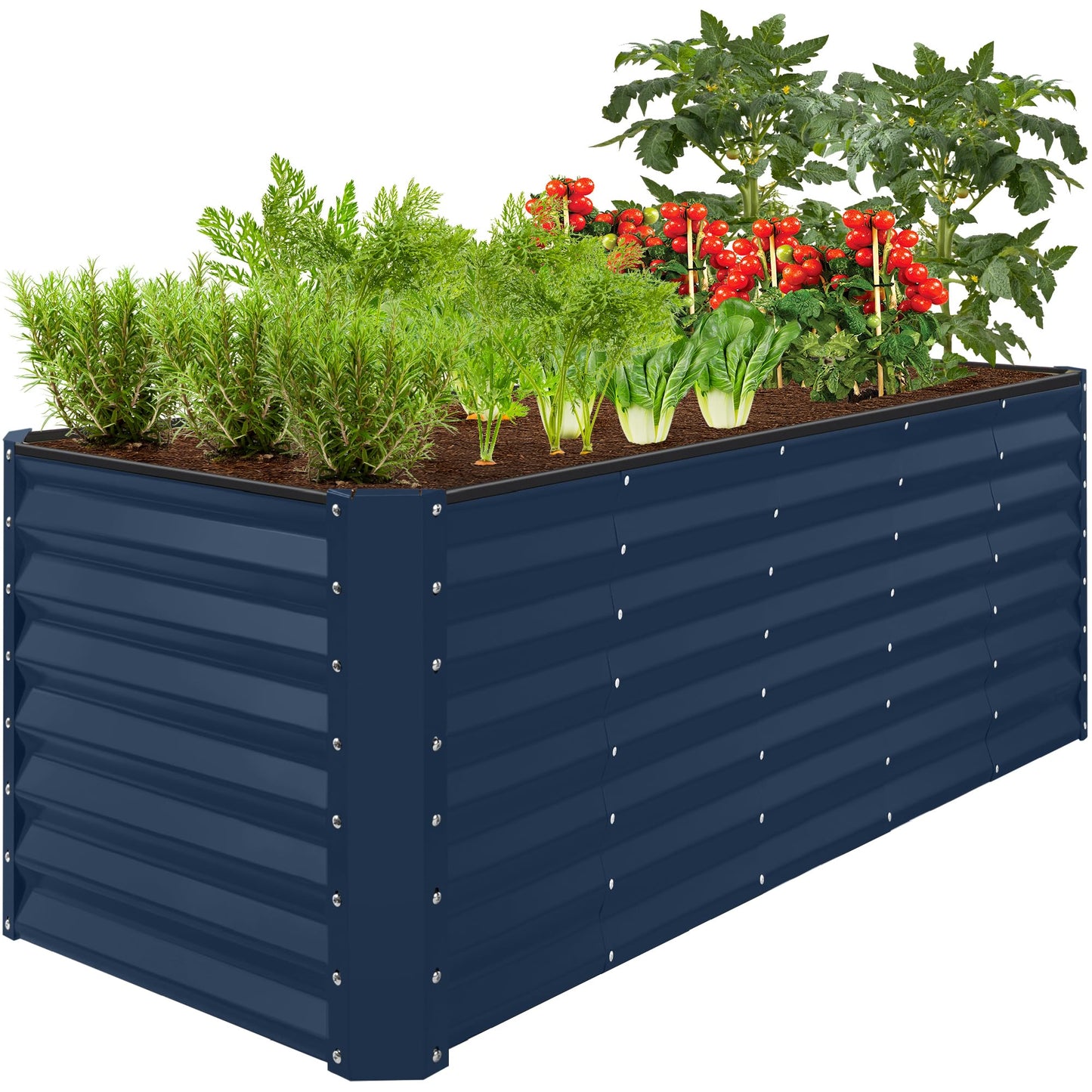 Best Choice Products Outdoor Metal Raised Garden Bed, Planter Box for Vegetables, Flowers, Herbs