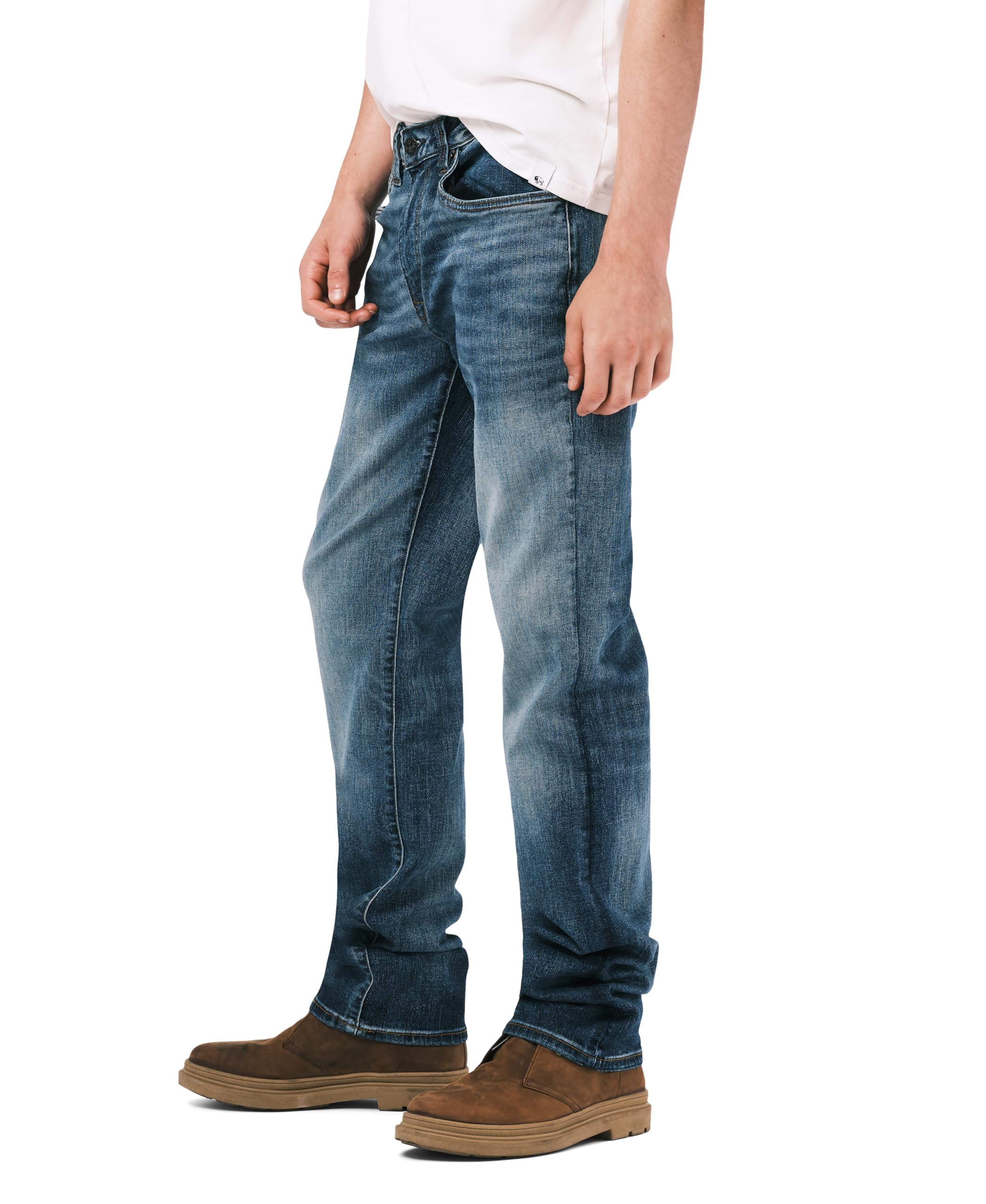 Buffalo David Bitton Mens Relaxed Straight Leg Driven Jean with Stretch Fabric