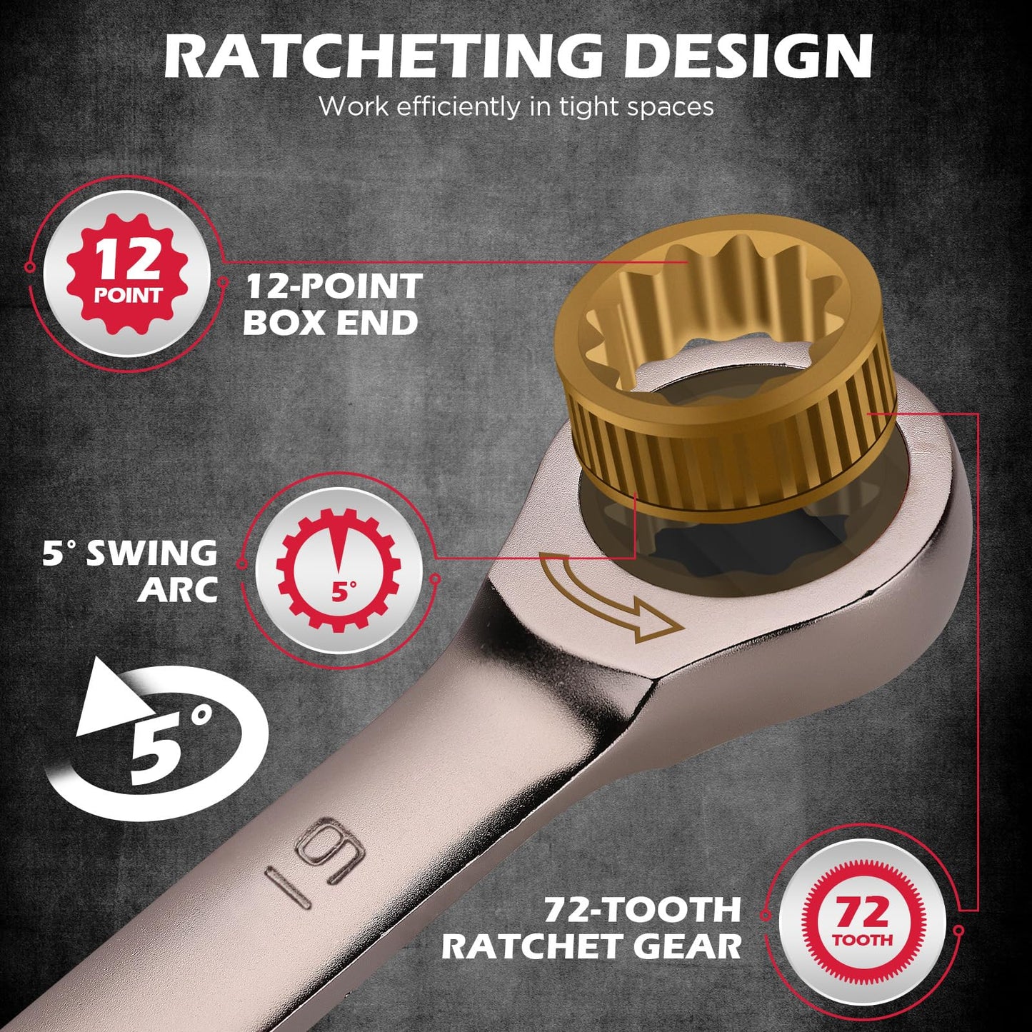 SEDY Combination Wrench Set with Magnetic Organizer