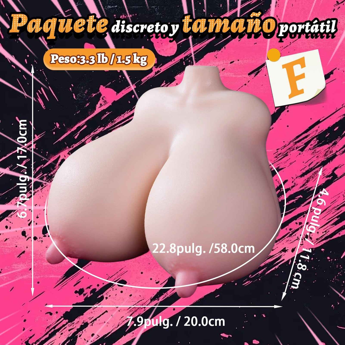 Sex Doll Boobs Male Breast Masturbator - G Cup Big Boob Sex Toy & Vagina Pocket Pussy for Ultimate Pleasure