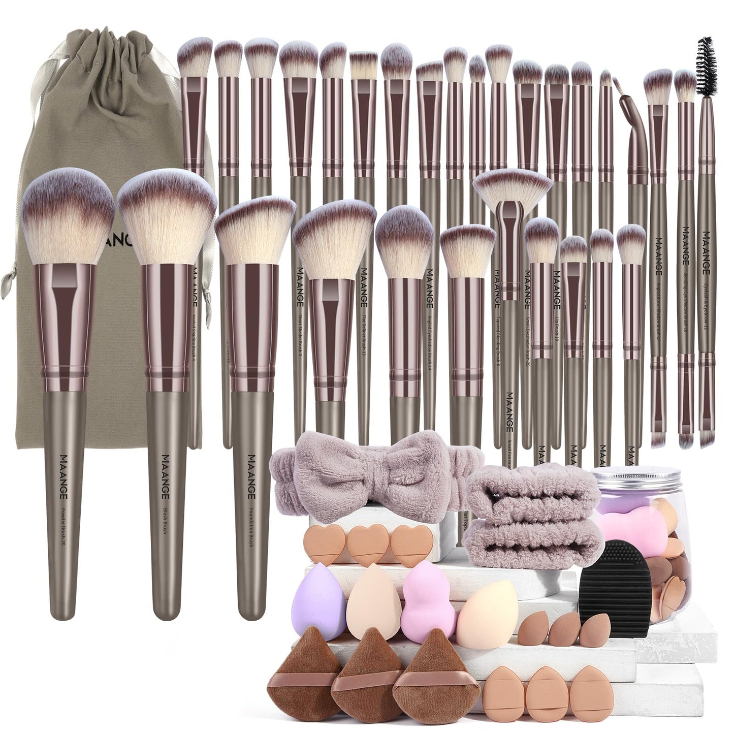 MAANGE Makeup Brushes 51 Pcs Makeup Kit