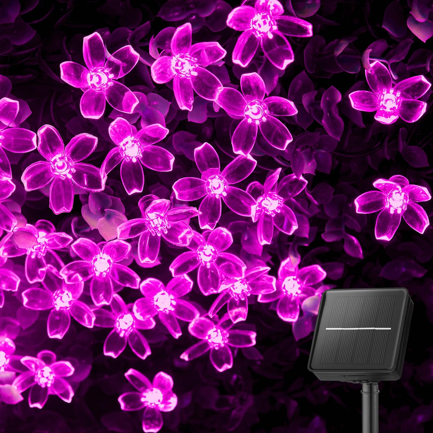 Brightown 60 LED Flower Solar String Lights Outdoor Waterproof Fairy Lights for Garden Yard Fence Patio Party Christmas Tree Wedding