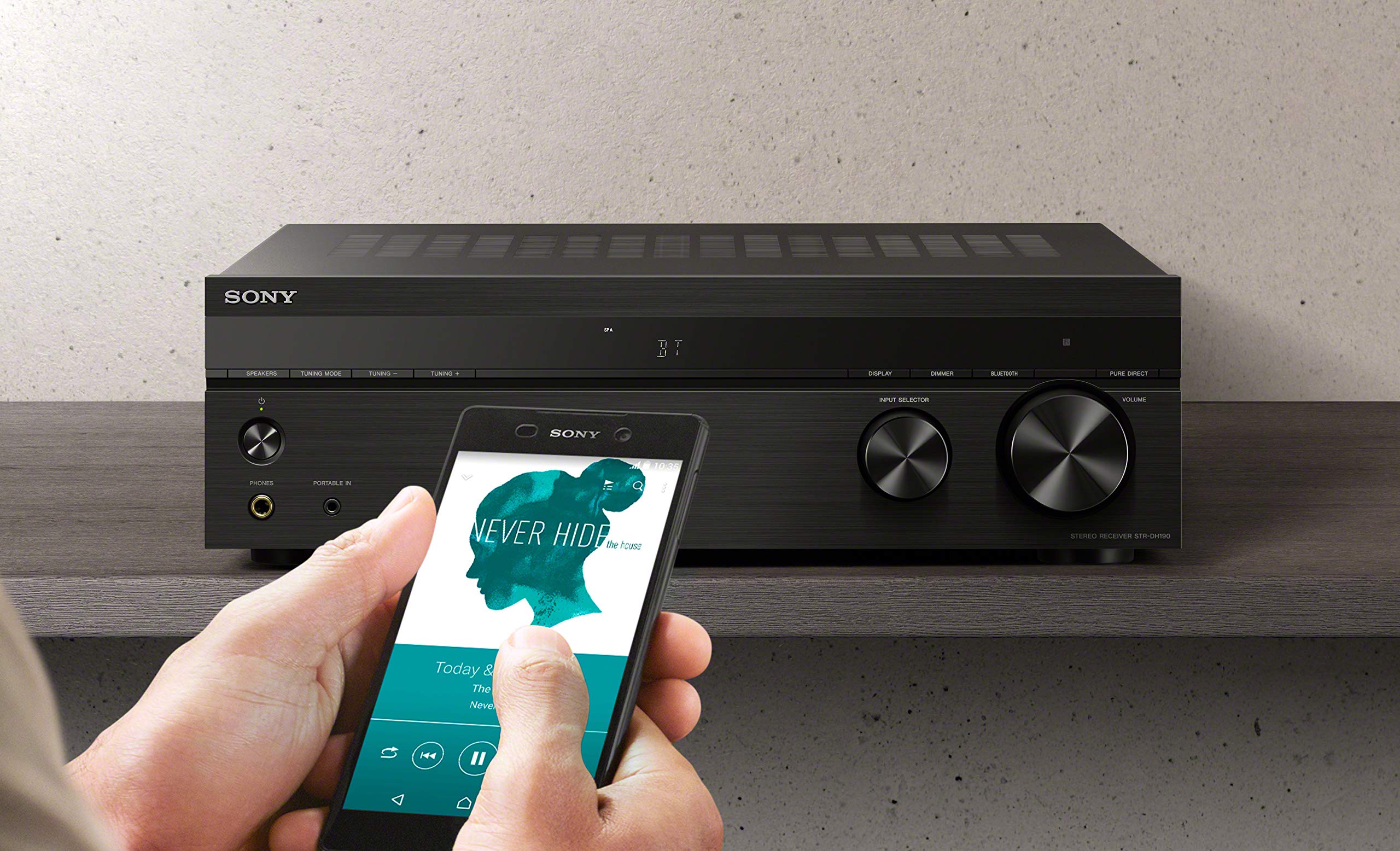 Sony STRDH190 2-ch Stereo Receiver with Phono Inputs & Bluetooth