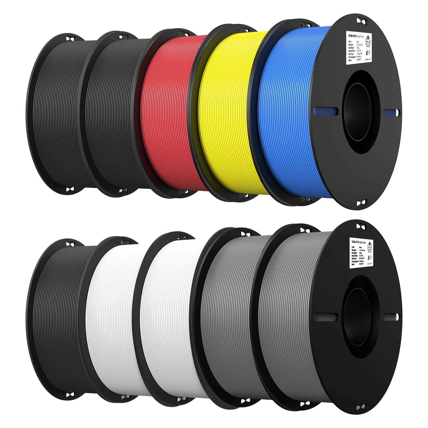 Creality 3D Printer Filament, PLA Filament Bundle for 3D Printing, Ender PLA Filament No-Tangling, Strong Bonding & Overhang Performance, Accuracy +/- 0.02mm