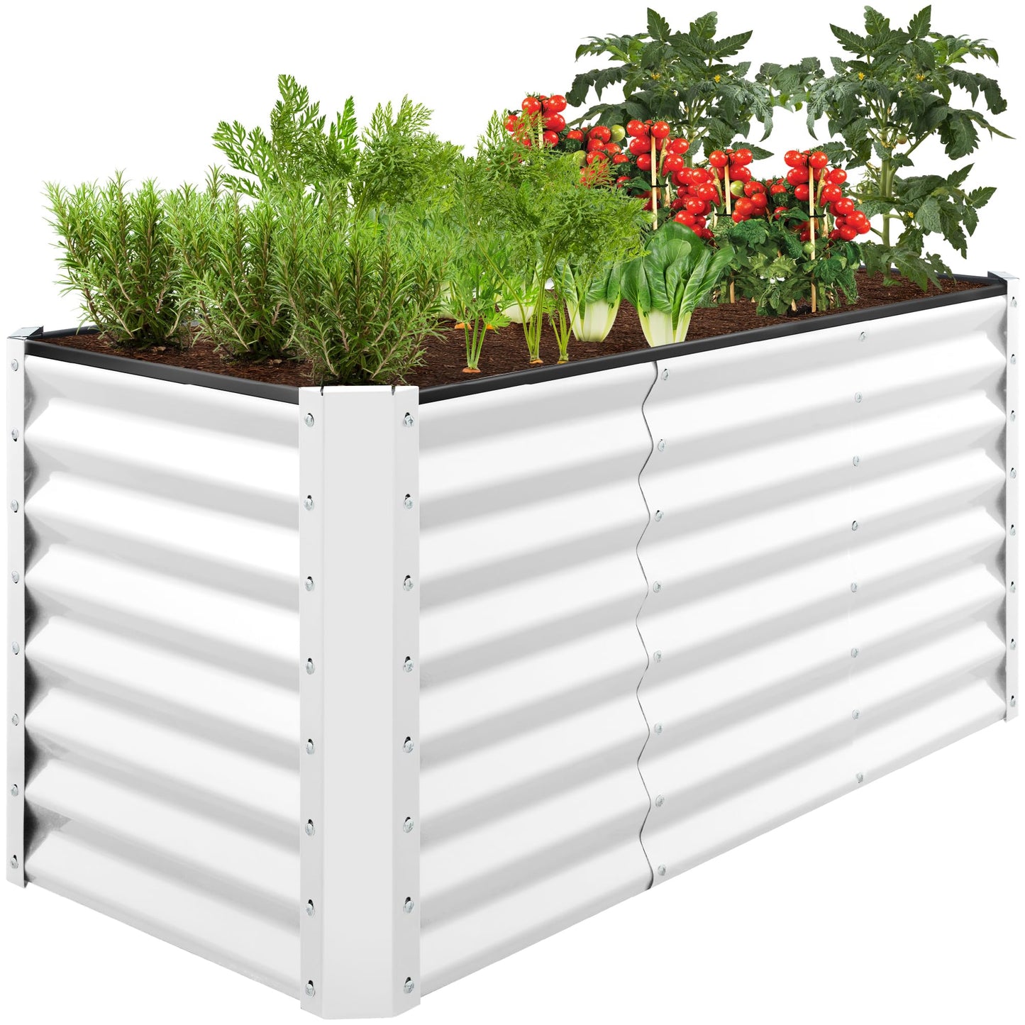 Best Choice Products Outdoor Metal Raised Garden Bed, Planter Box for Vegetables, Flowers, Herbs