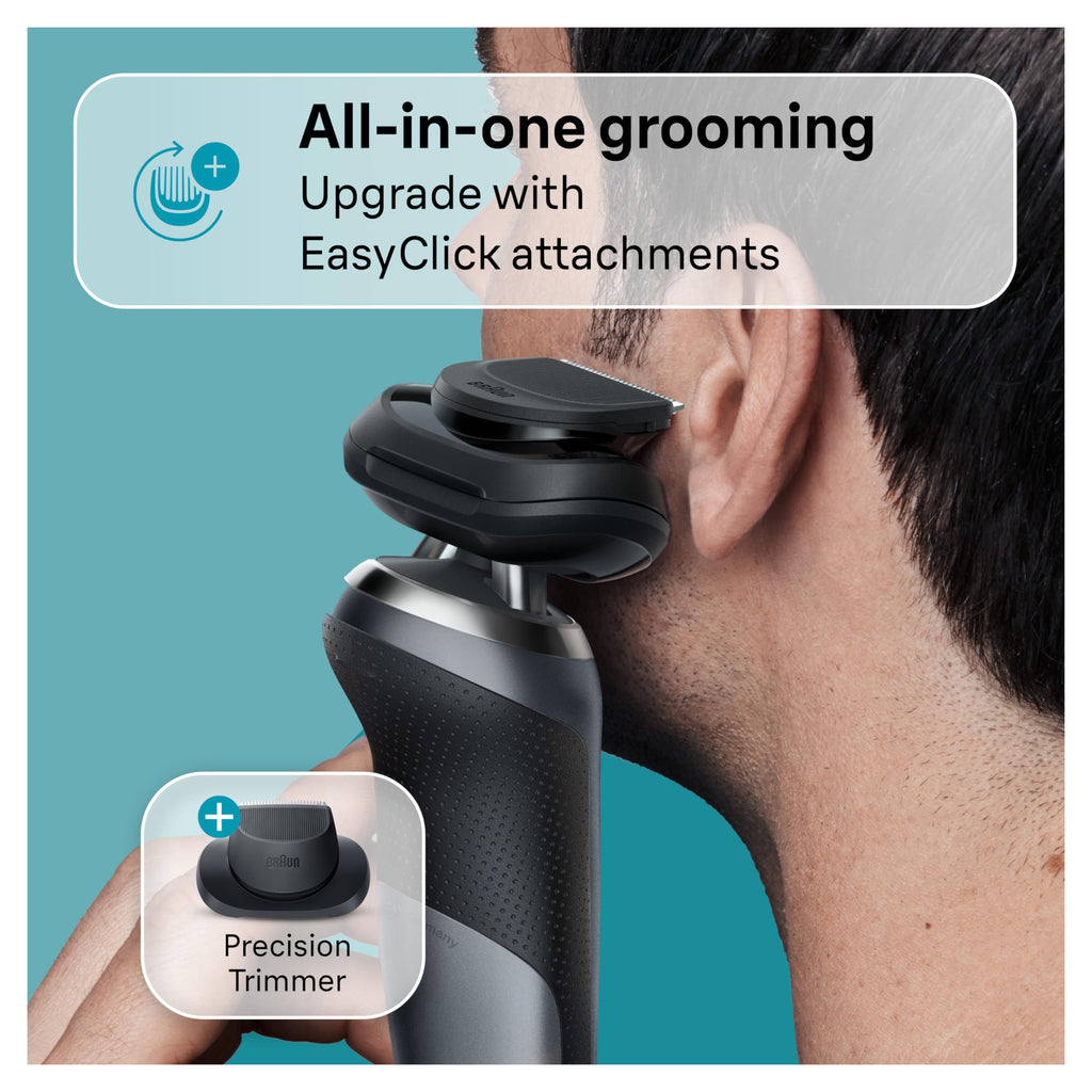 Braun Series 7 7071cc Flex Electric Razor for Men with SmartCare Center, Precision Trimmer, Wet & Dry, Rechargeable, Cordless Foil Shaver, Silver