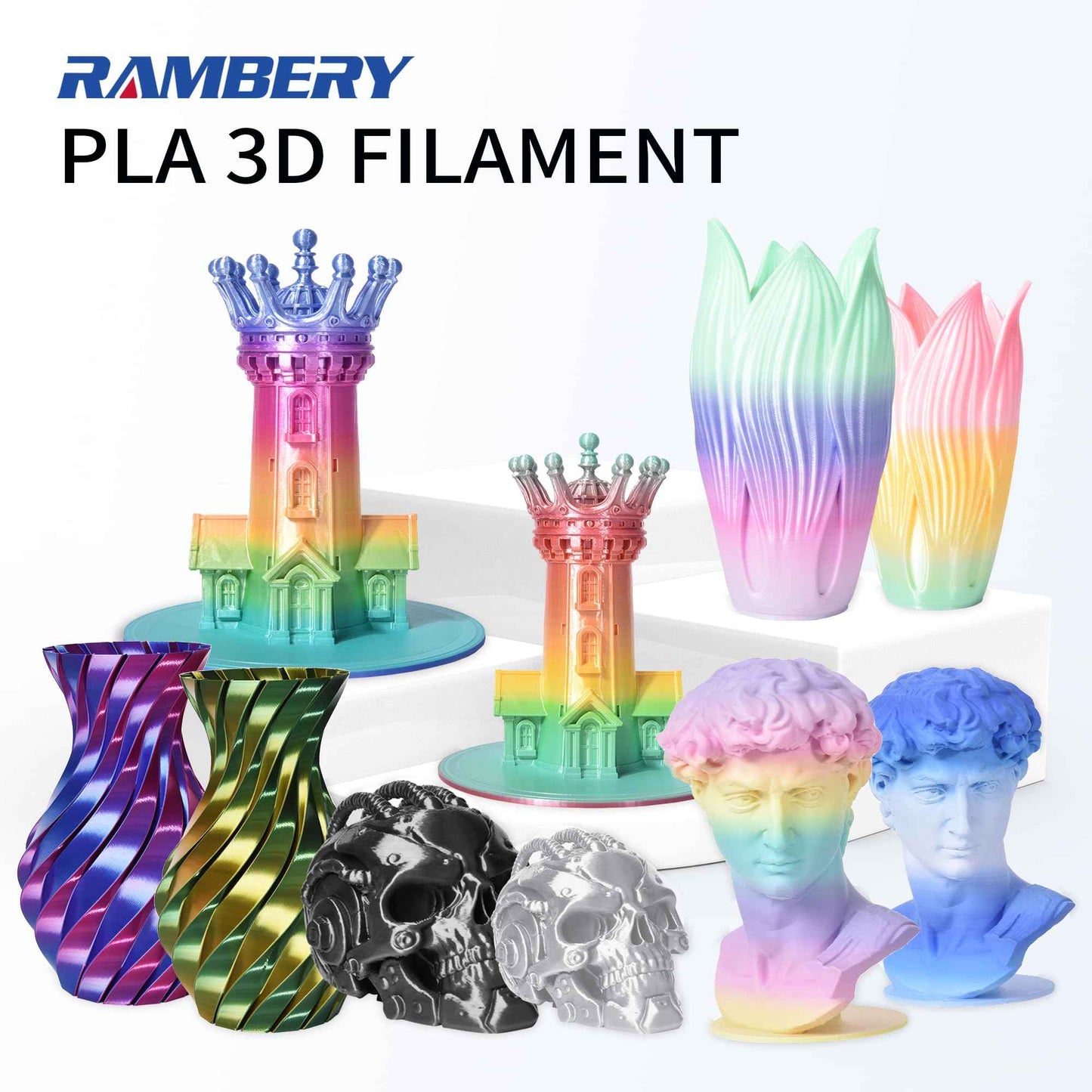RAMBERY 4 Pack 3D Printer Filament