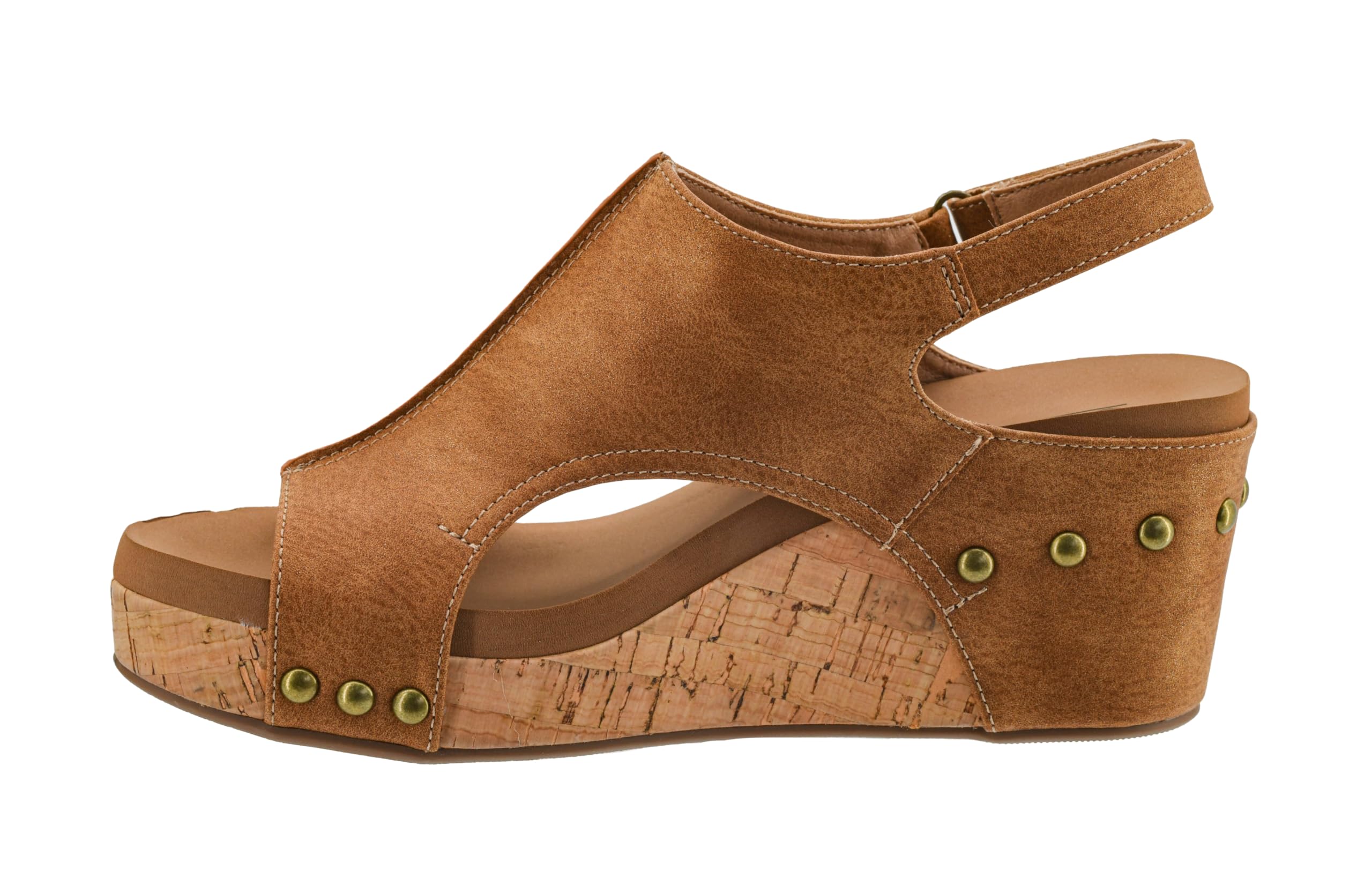 Corkys Footwear Womens Carley Wedges, Featuring Corkys EVA Foam Cushioned Insoles, A 2.5 Inch Heel, Lightweight For All Day Wear, And Hook And Loop Closure