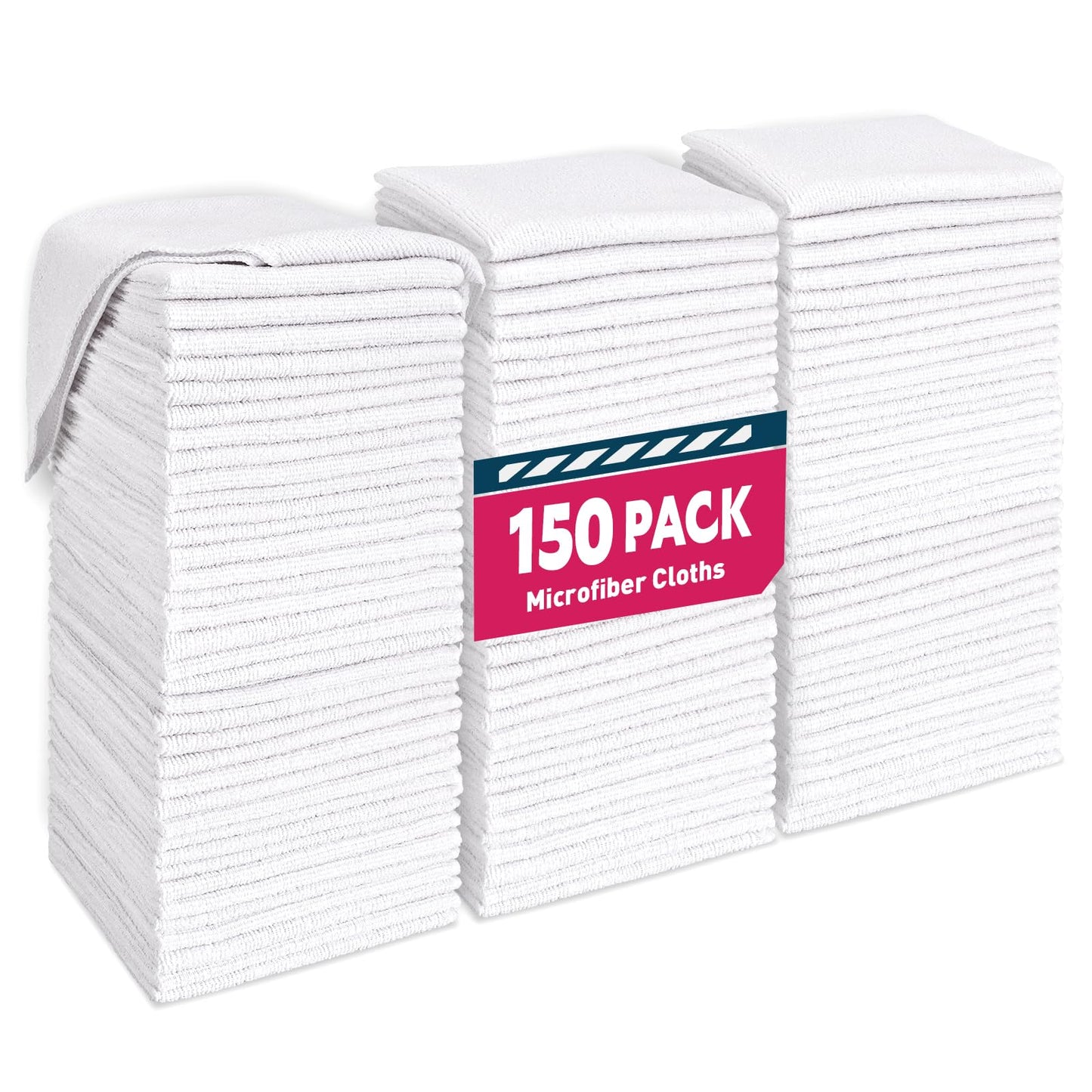 TEAWOO Microfiber Towels Bulk, Cleaning Cloths, Microfiber Towels for Cars, Cleaning Rags (12x12 inches)