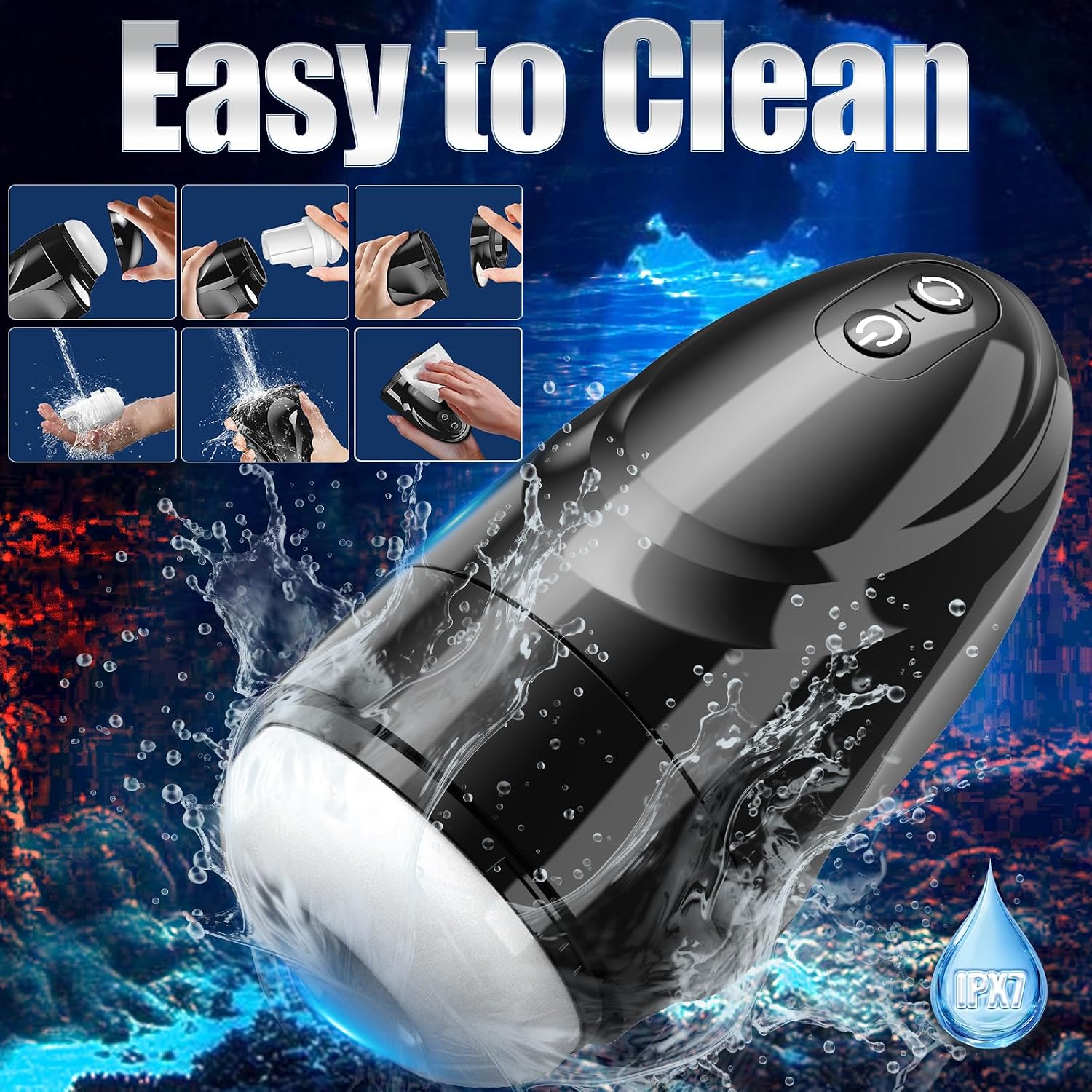 Male Masturbator Sex Toys for Men - Speedmen Male Sex Toy Pocket Pussy Penis Pump with 9 Sucking ＆ Vibrating Modes, Underwater Sex Machine Blowjob Adult Sex Toy for Men