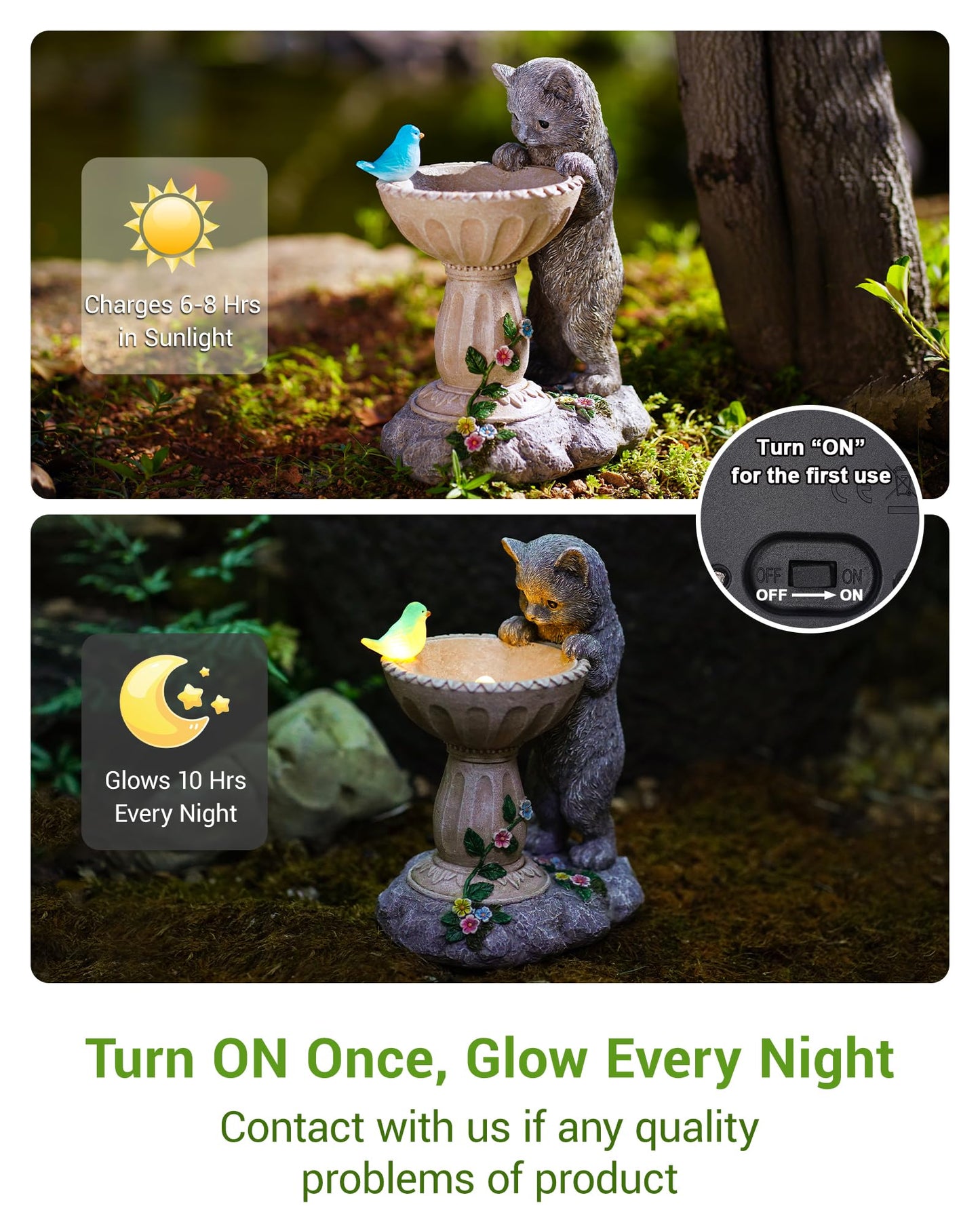 Nacome Solar Birdbath