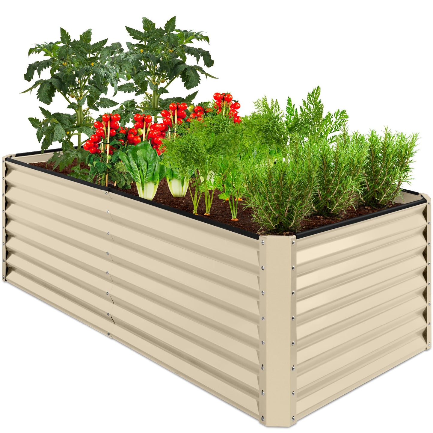 Best Choice Products Outdoor Metal Raised Garden Bed, Planter Box for Vegetables, Flowers, Herbs
