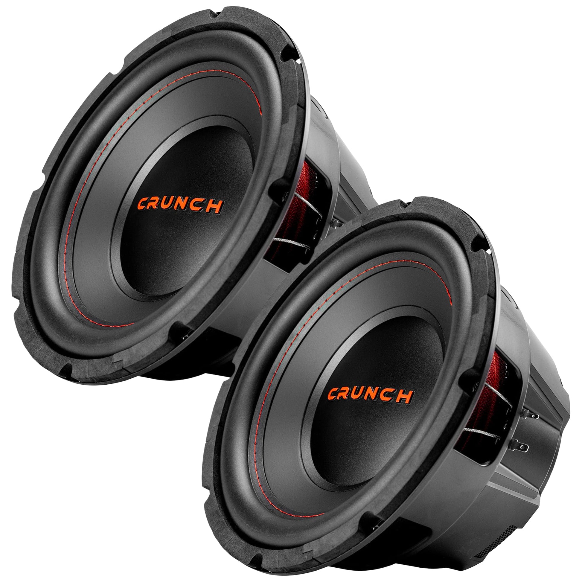 Crunch 2 Pack CRW10D4 10" 400W MAX 200W RMS 4 Ohm Dual Voice Coil Car Audio Subwoofer Speaker with Spade Terminals for Sealed or Vented Enclosure