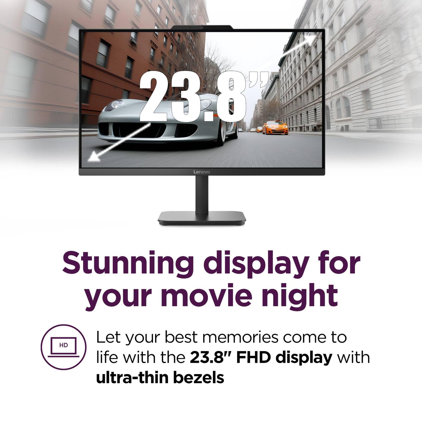 Lenovo V100 23.8" FHD All-in-One Desktop Computer