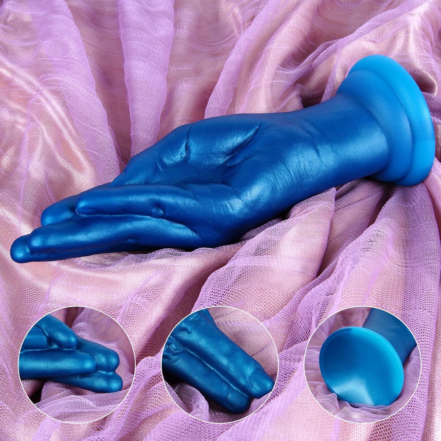 hainuo Realistic Lifelike Fist Dildo Prostate Massager Fantasy Blue 9in