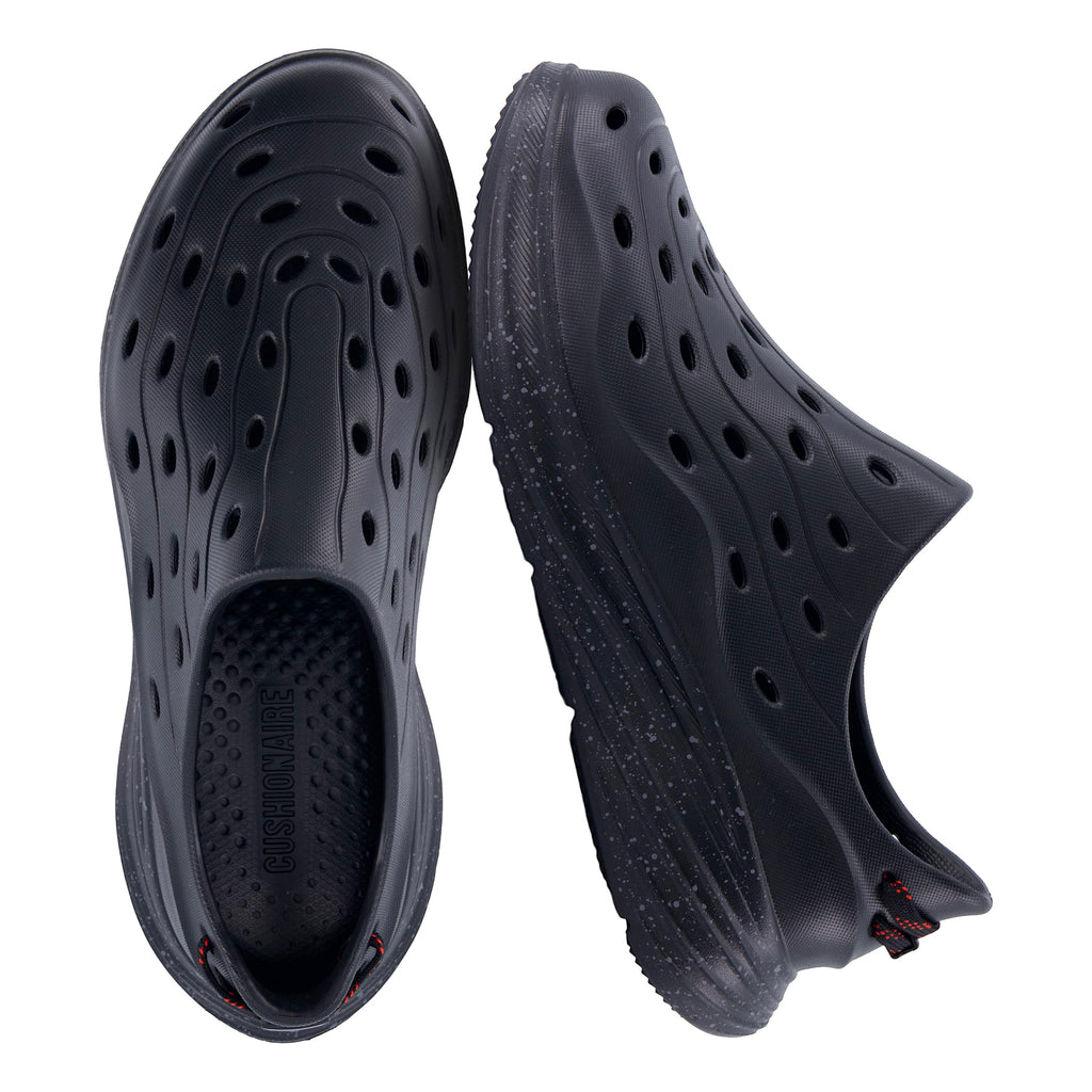 CUSHIONAIRE Fuel EVA Recovery Shoes for Men, Lightweight Slip On Waterproof Sneaker Clogs with Cushioned Footbed and Ventilated Design