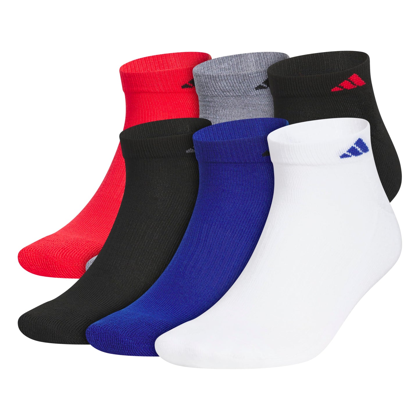 adidas Men's Athletic Cushioned Low Cut Ankle Socks (6 Pairs) Durable & Comfortable