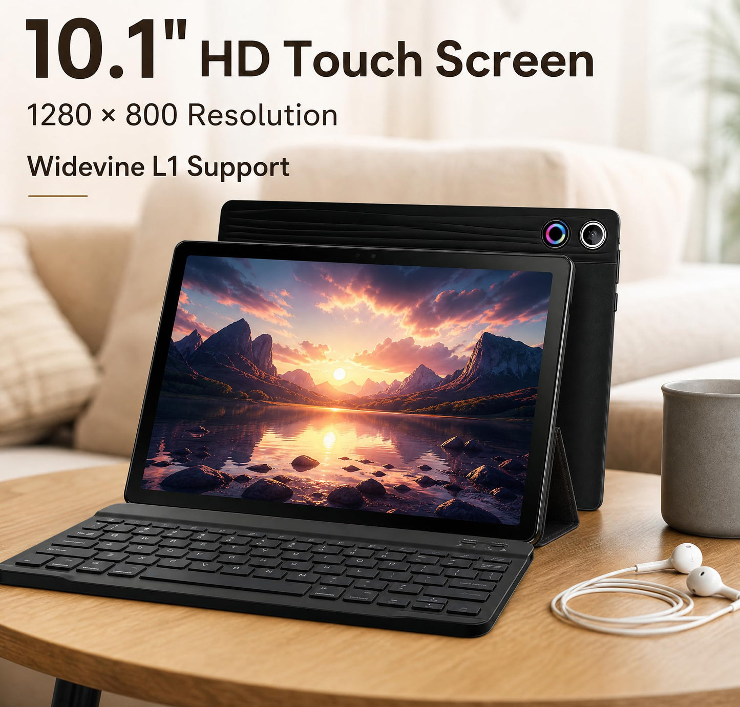 Jeazans Latest 2026 Upgraded Android 16 Tablet 10.1 Inch with IPS HD Touch Screen, Dual Camera, 64GB Storage 1TB Expansion