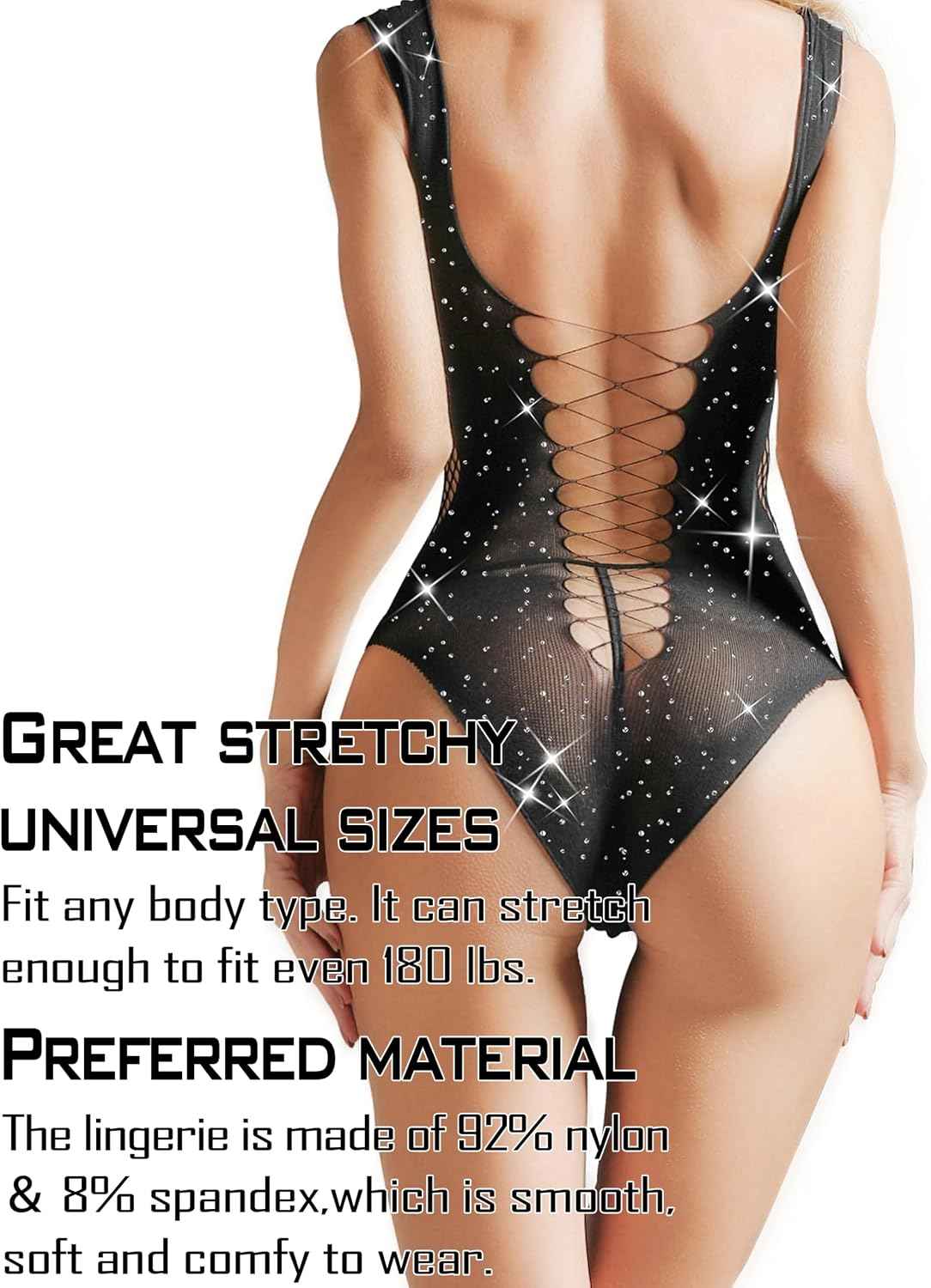 Famstar Sexy Lingerie for Women Naughty Fishnet Lingerie Set Bodysuit Outfits Teddy Babydoll Erotic Mesh Women’s Outfits