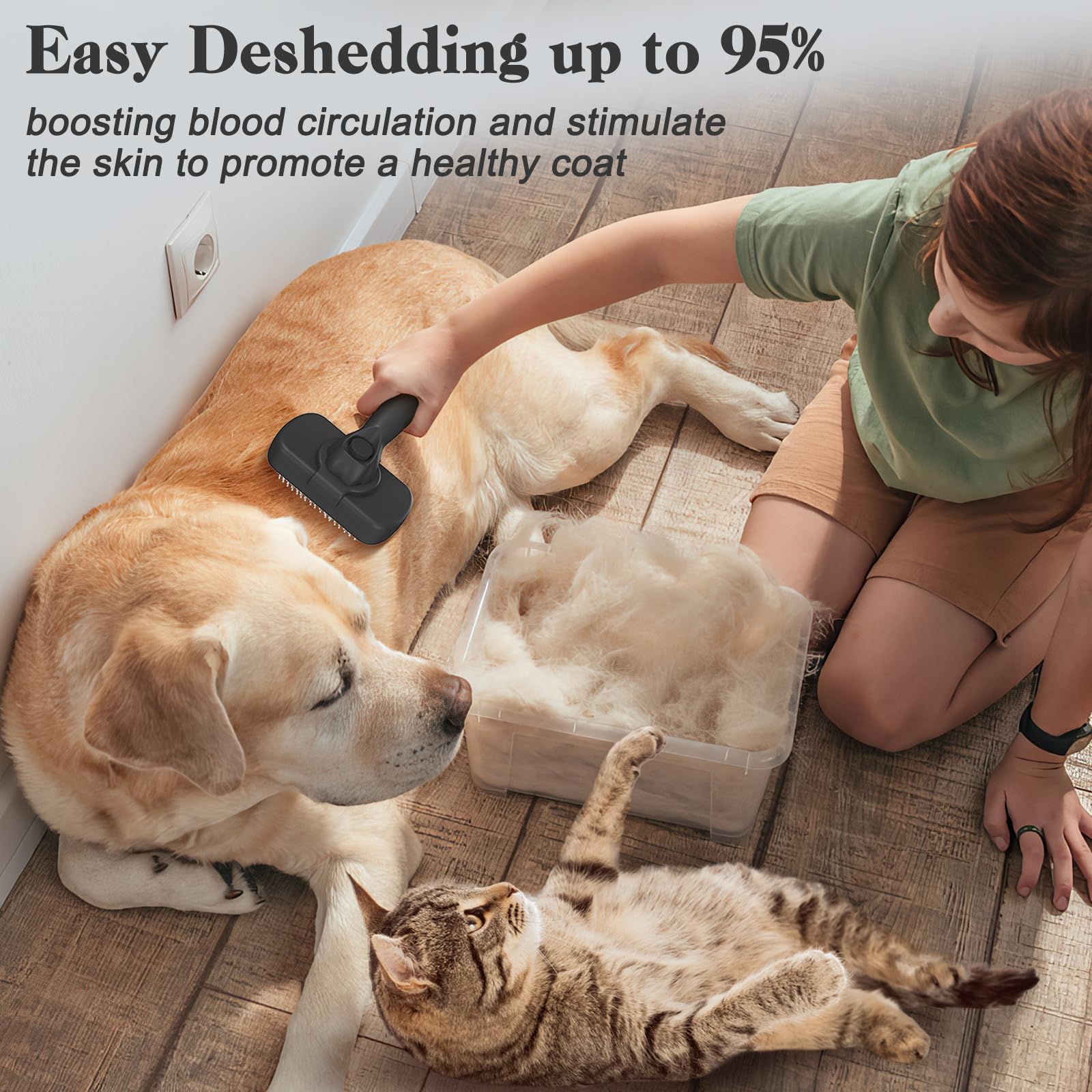 SWIHAUK Self Cleaning Slicker Brush for Pets