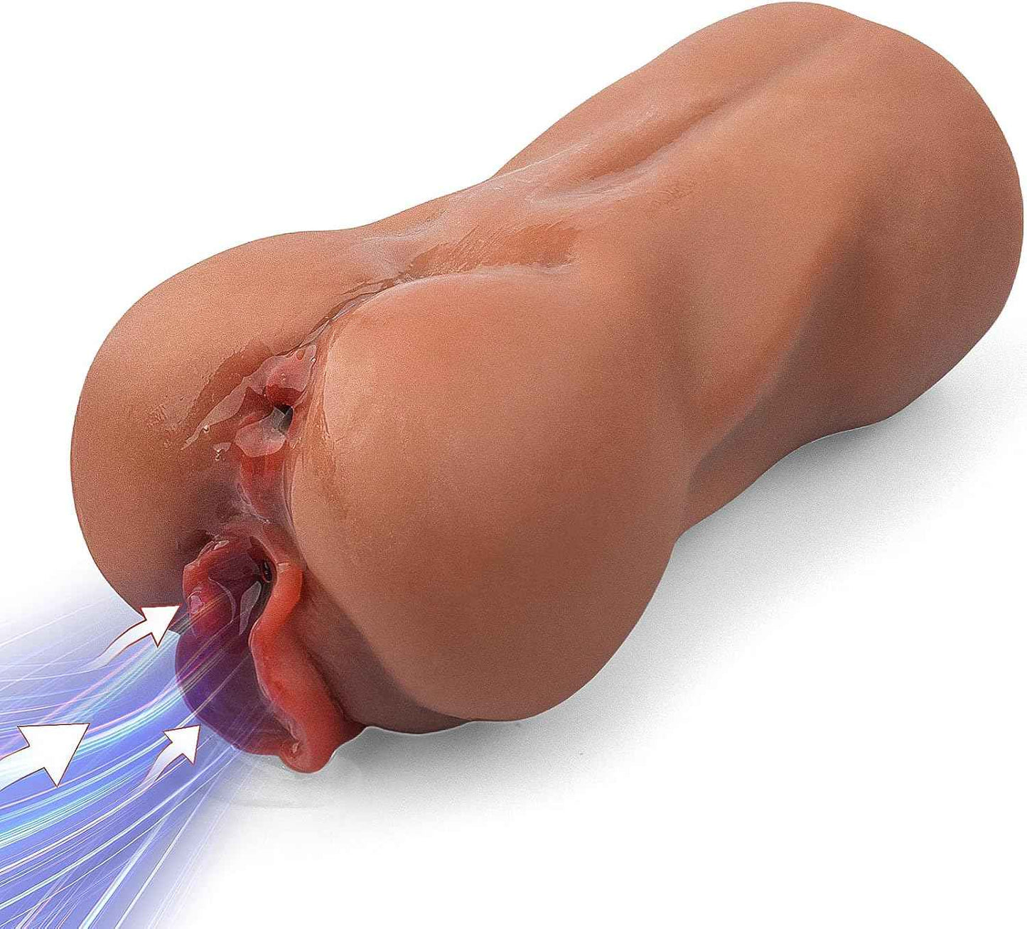 Men's Sex Toys Male Masturbators Realistic Adult Toys Sex Doll 3D Lifelike 2 in 1 with Vagina Anal Black Pocket Pussy for Men Masturbator Pocket Pussies Adult Toys (Tan&Brown)