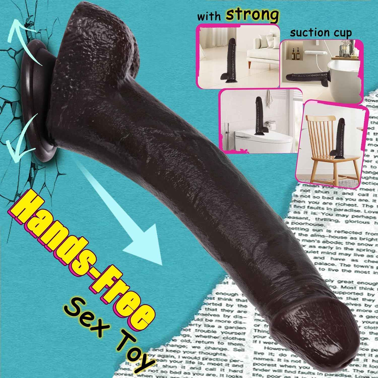 Btooktops Realistic Movable Foreskin Dildo Liquid Silicone 10.5 Inch