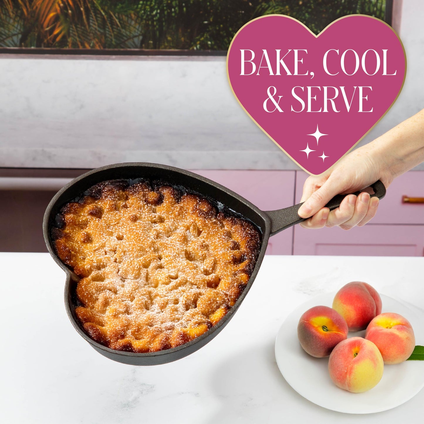 Paris Hilton Enameled Cast Iron Dutch Oven Heart-Shaped Pot with Lid