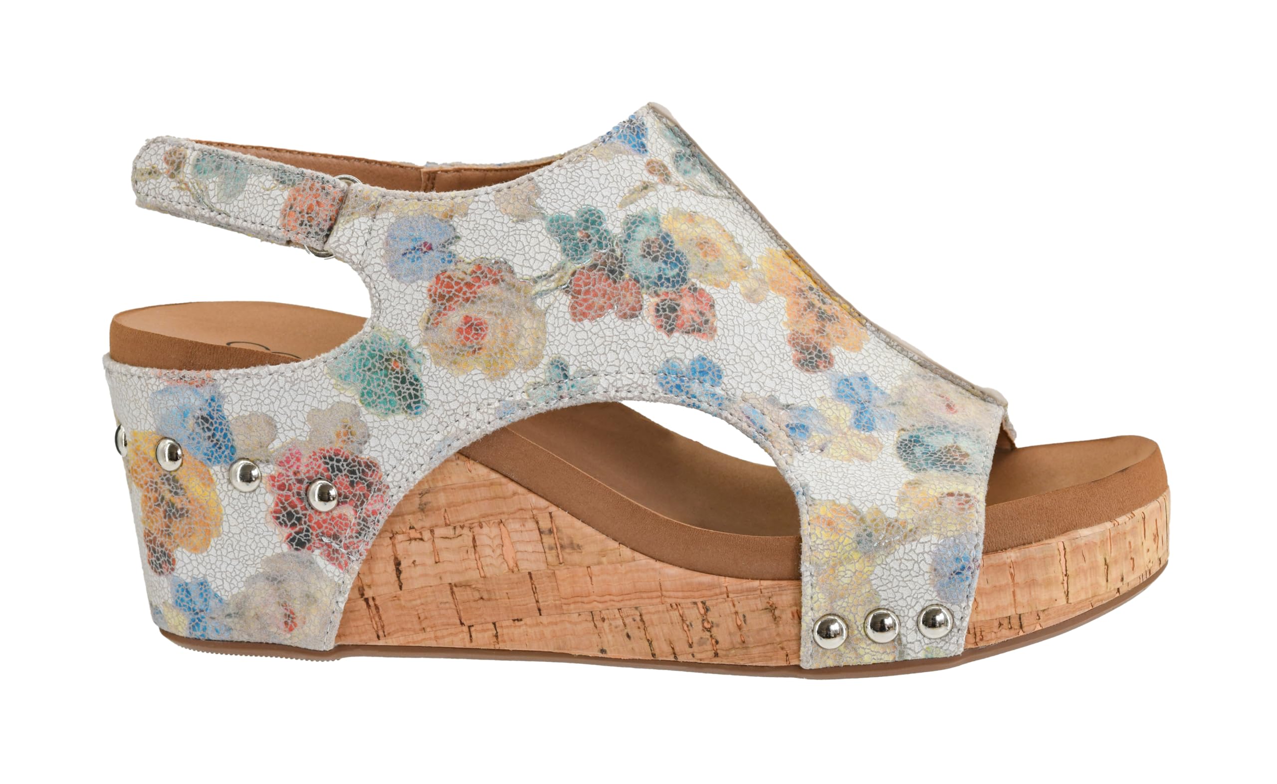 Corkys Footwear Womens Carley Wedges, Featuring Corkys EVA Foam Cushioned Insoles, A 2.5 Inch Heel, Lightweight For All Day Wear, And Hook And Loop Closure