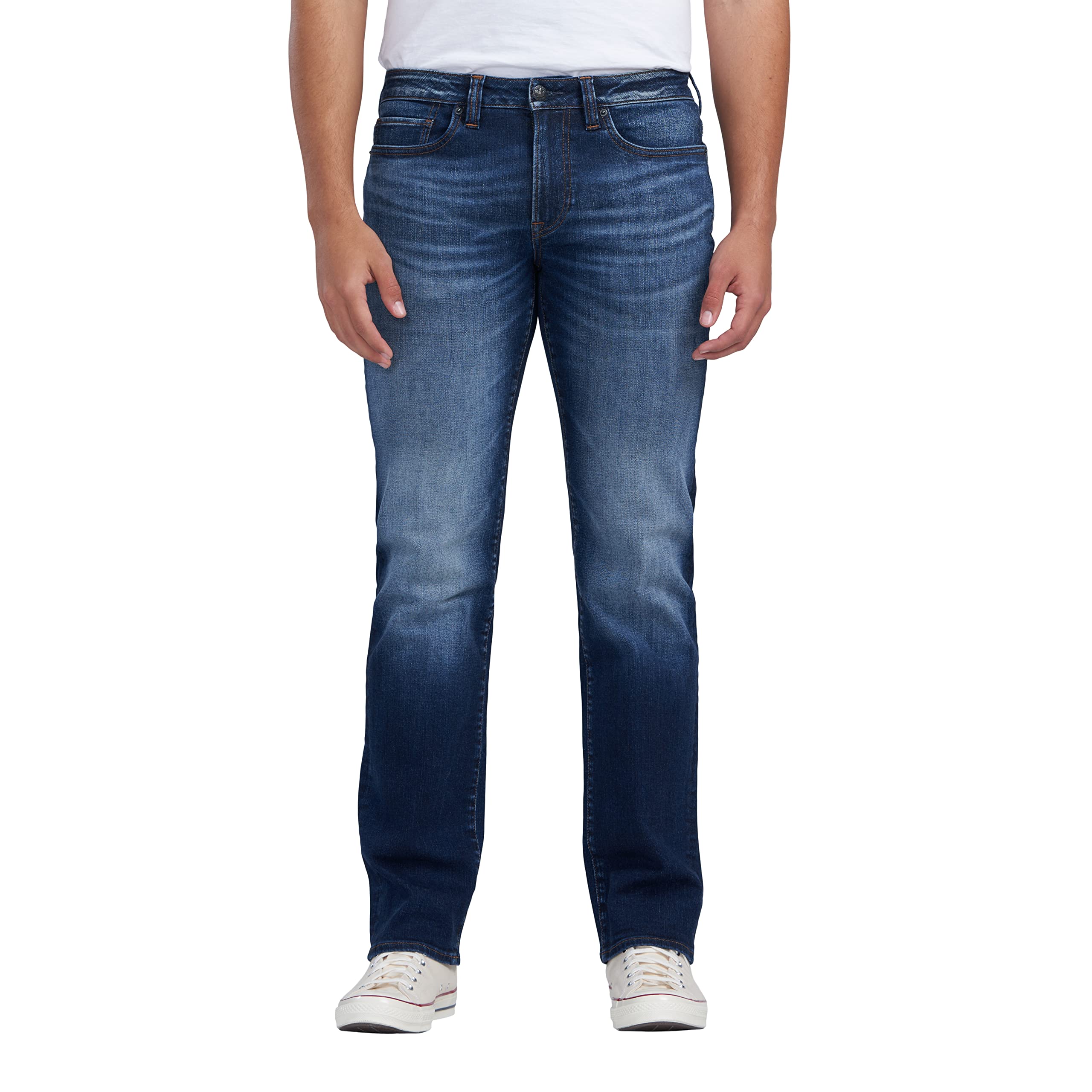 Buffalo David Bitton Mens Relaxed Straight Leg Driven Jean with Stretch Fabric