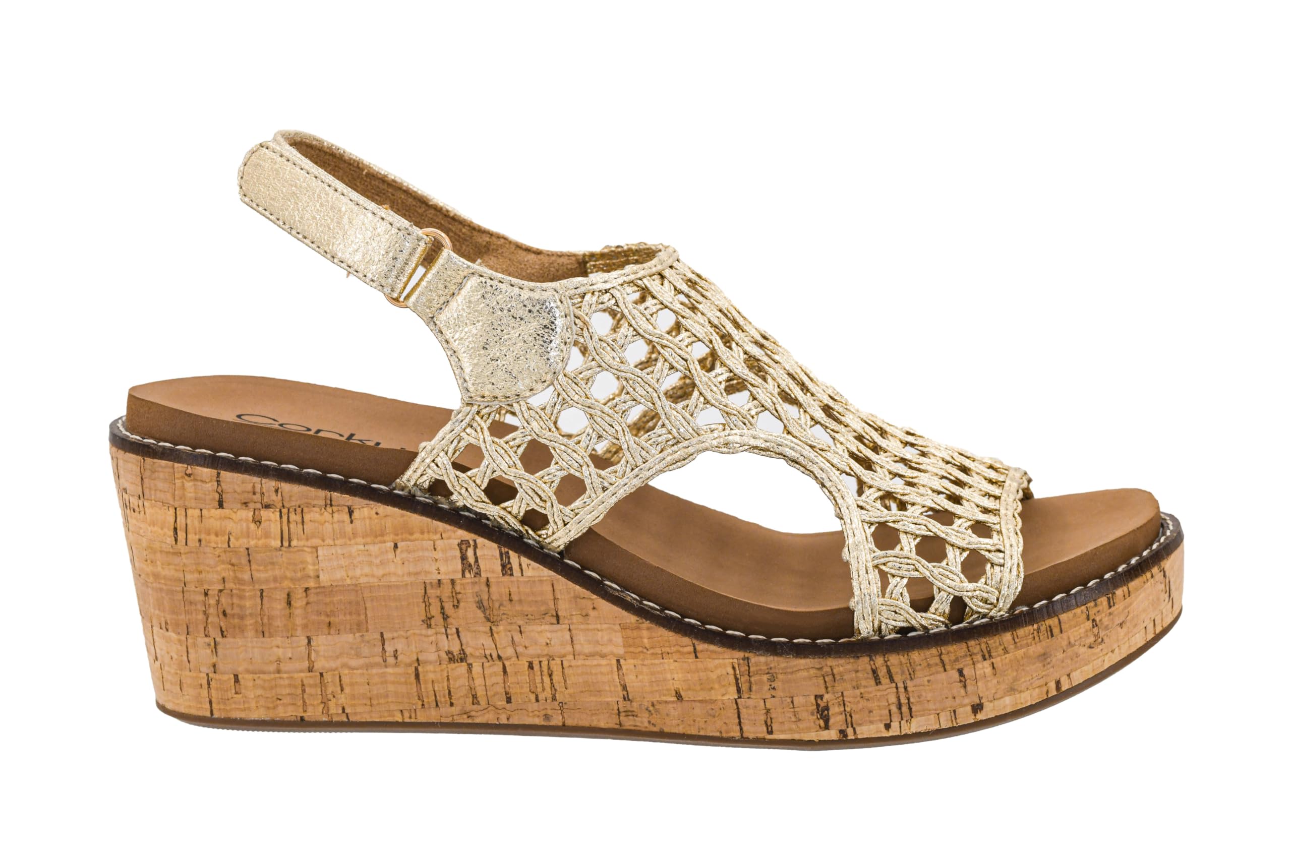 Corkys Footwear Womens Carley Wedges, Featuring Corkys EVA Foam Cushioned Insoles, A 2.5 Inch Heel, Lightweight For All Day Wear, And Hook And Loop Closure